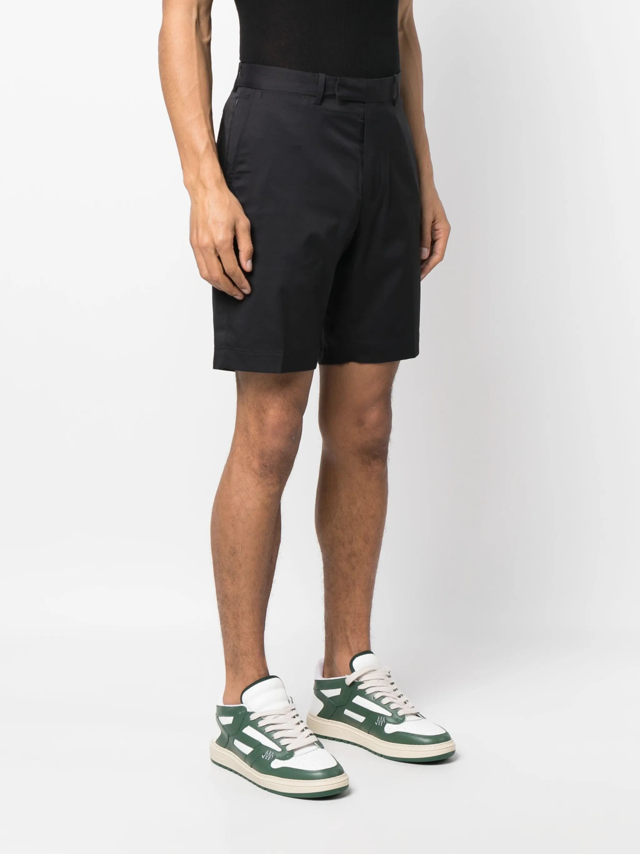 off-centre tailored shorts