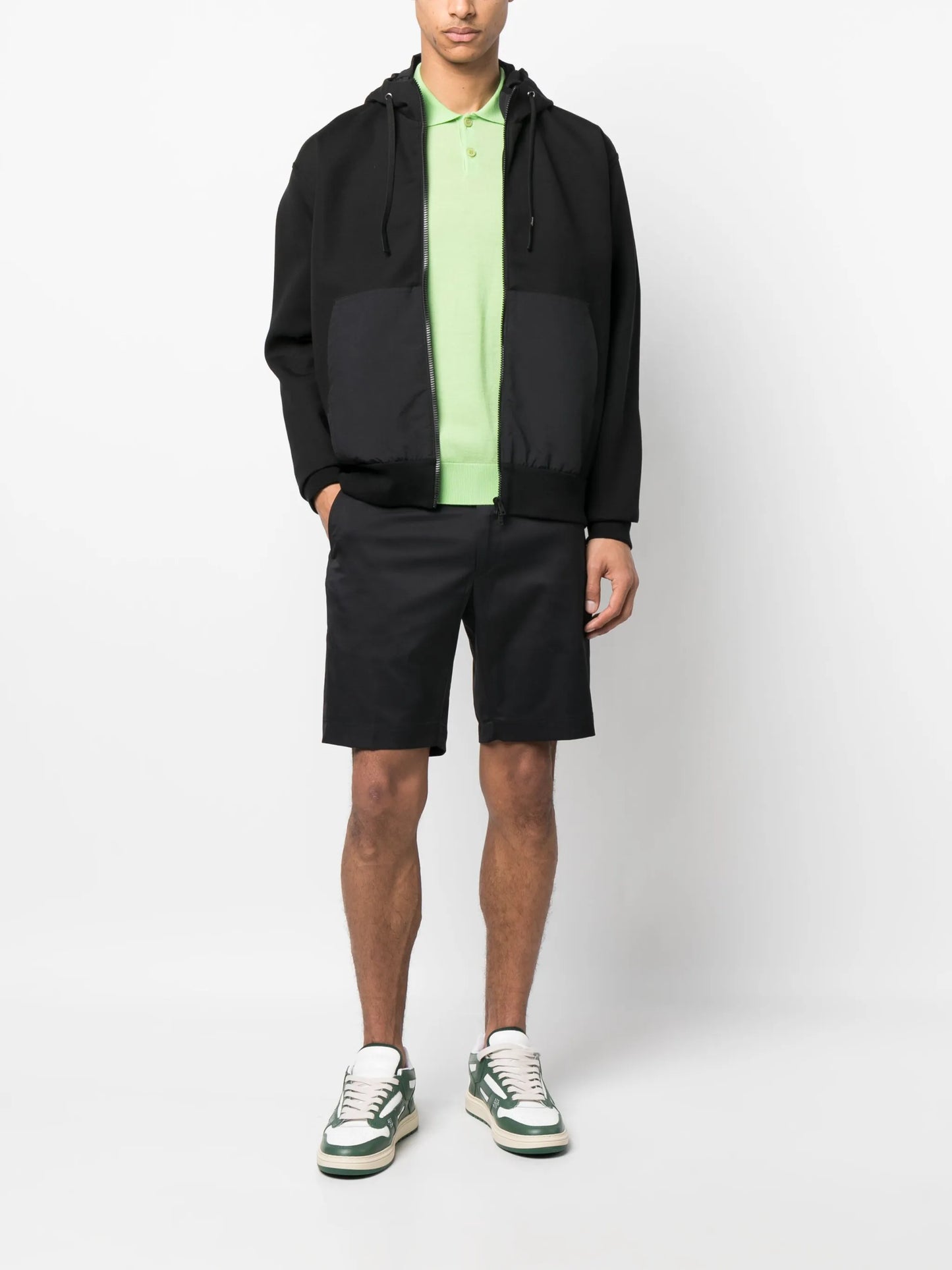 off-centre tailored shorts
