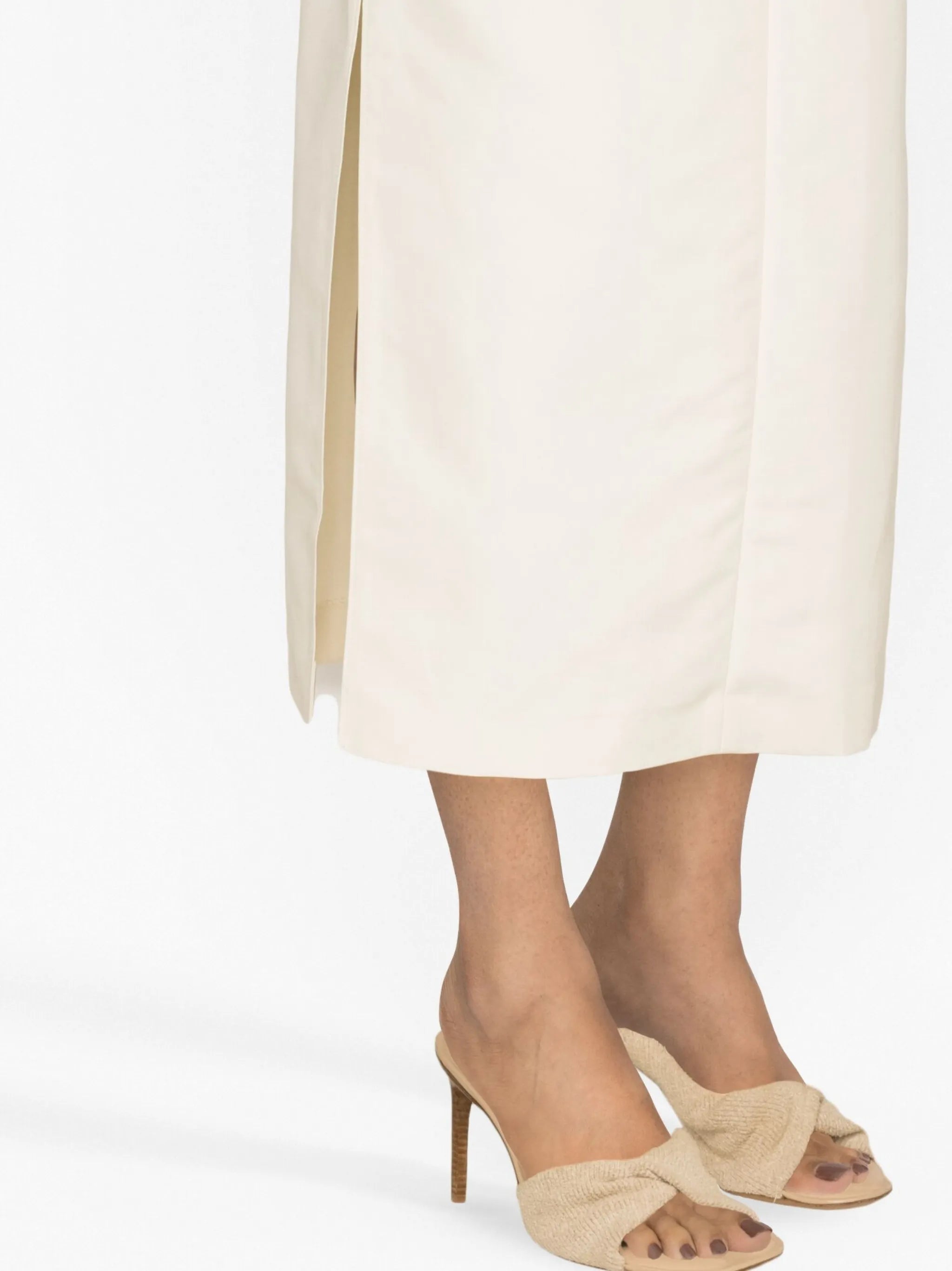 cotton-silk tailored skirt