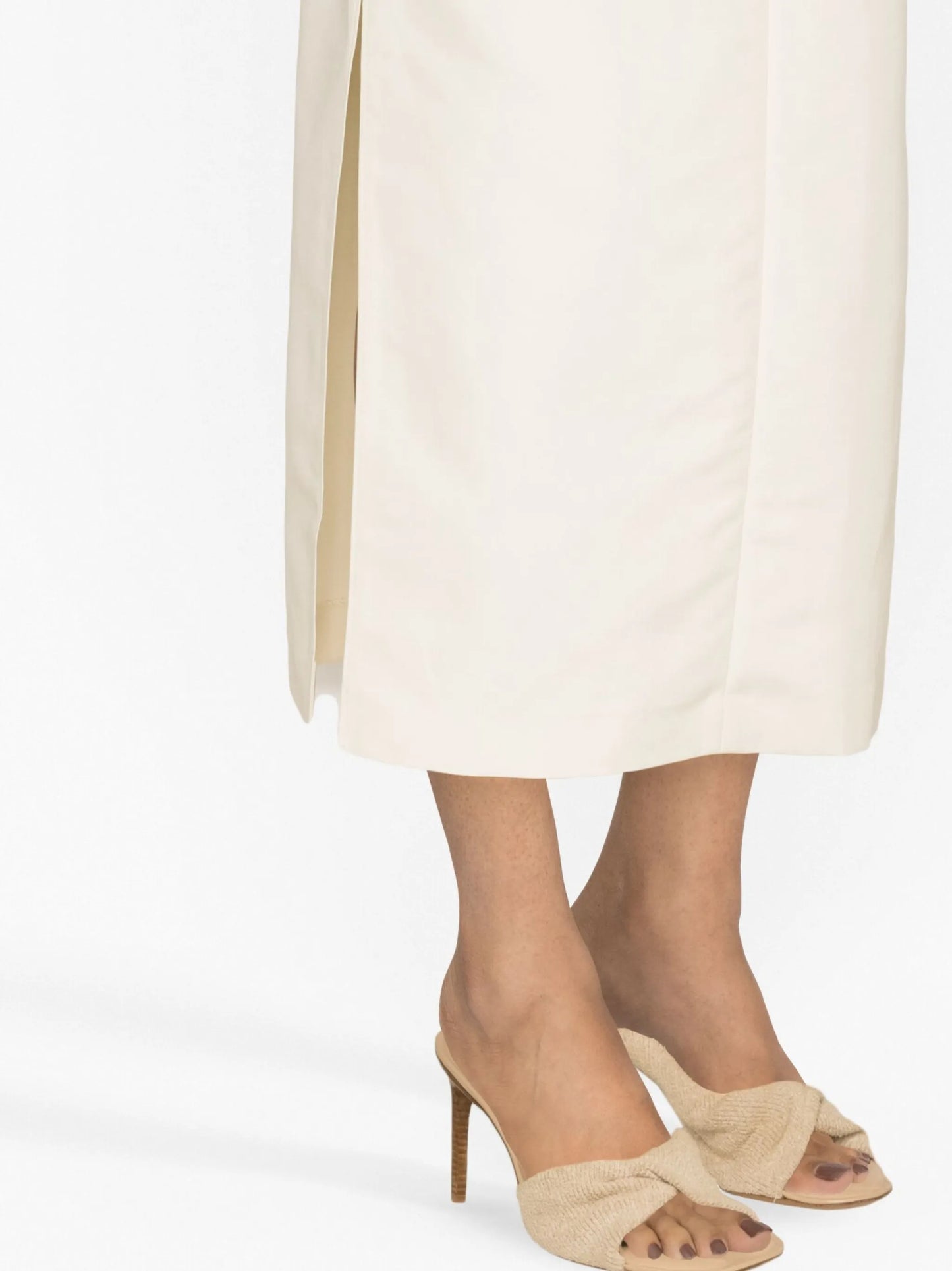 cotton-silk tailored skirt