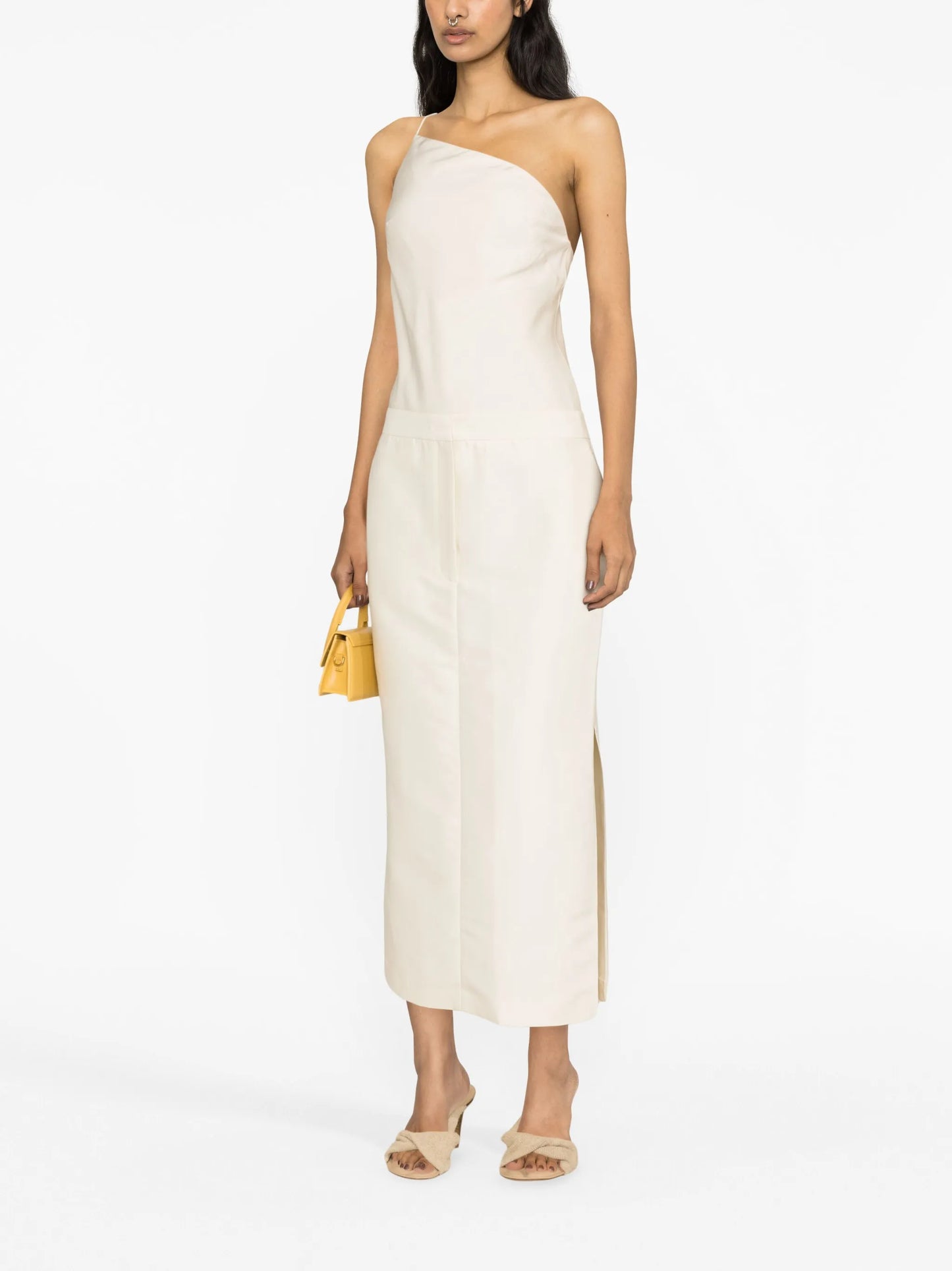 cotton-silk tailored skirt