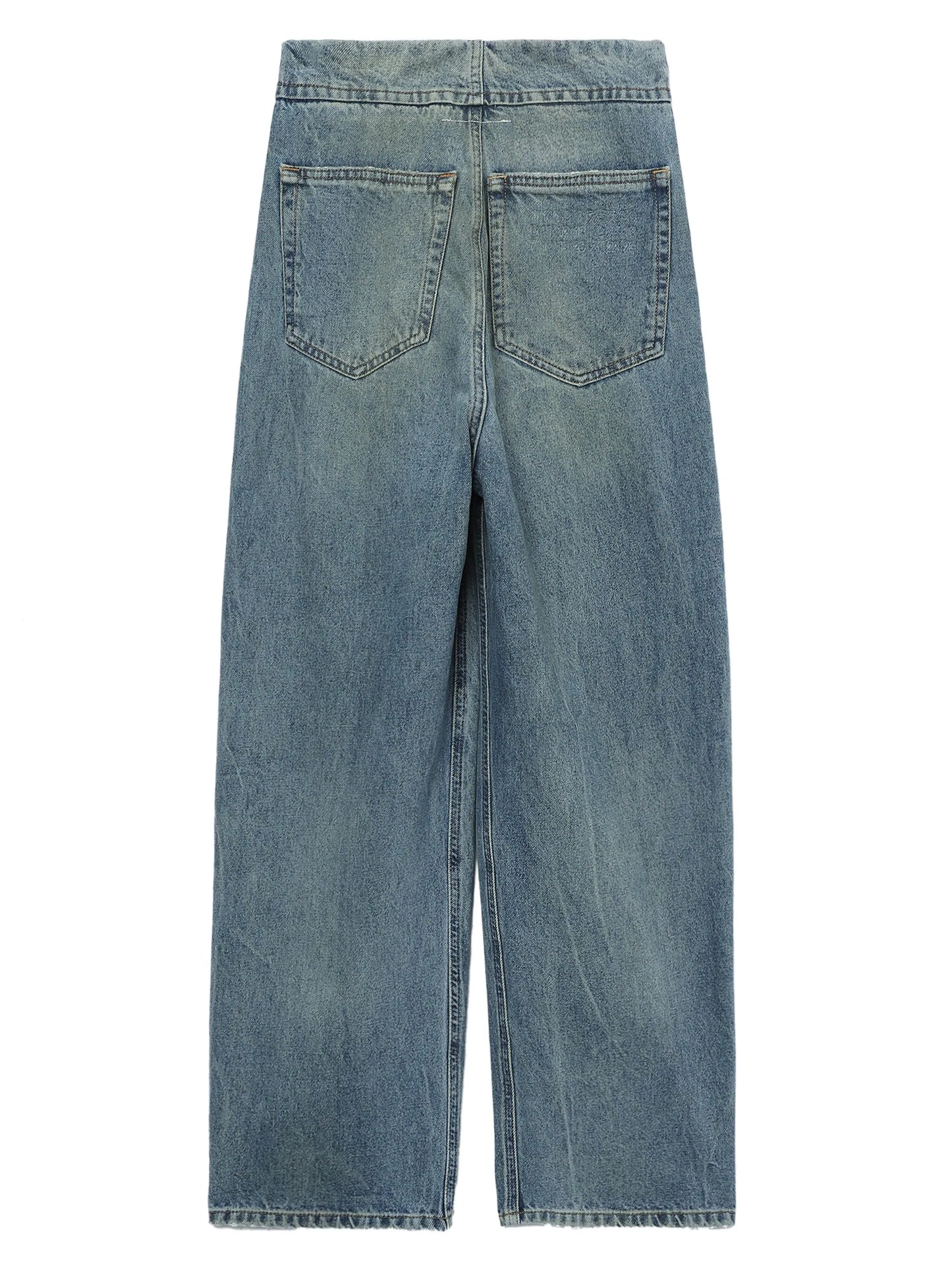 mid-rise tapered-leg jeans