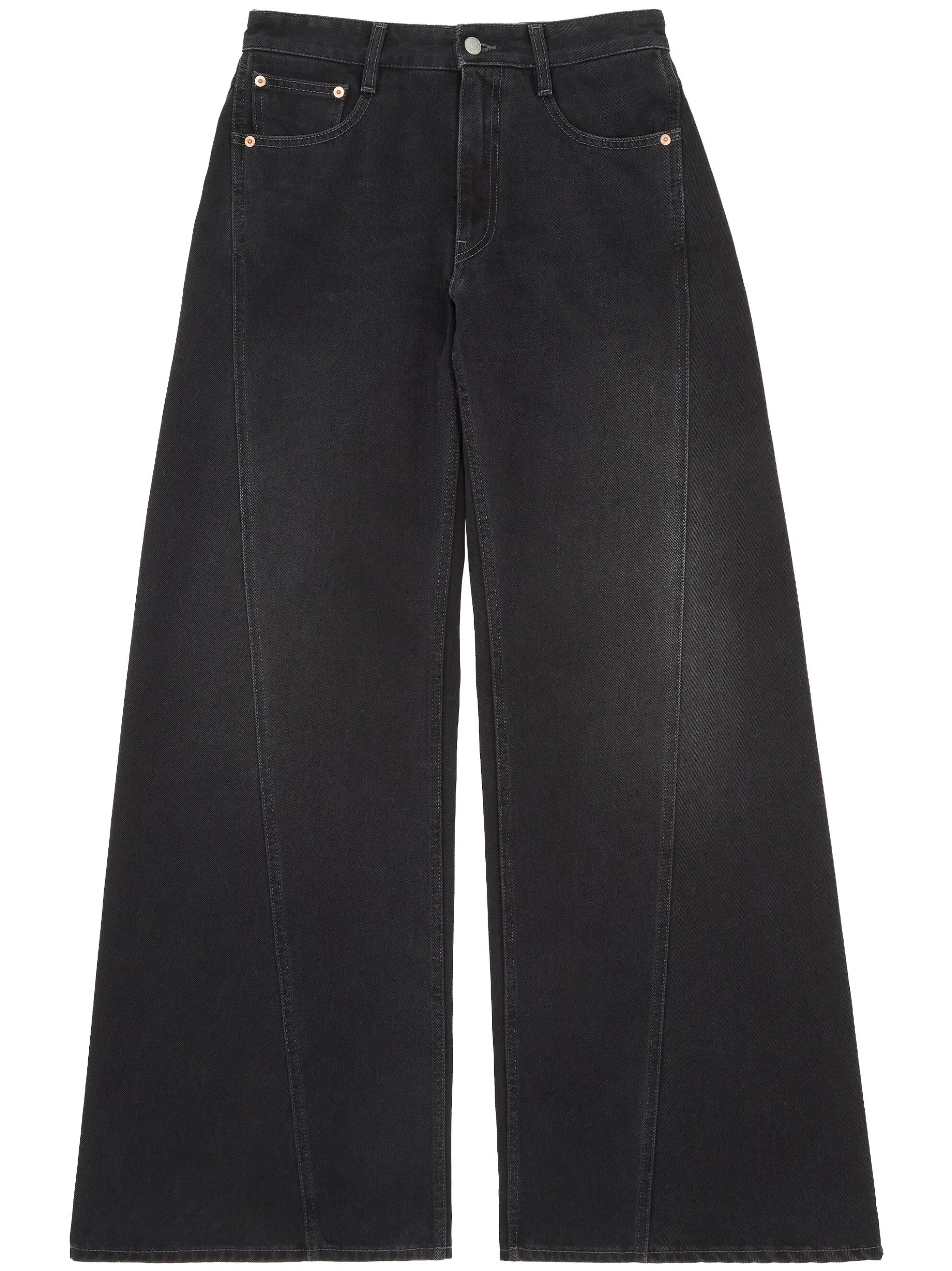 mid-rise wide-leg jeans