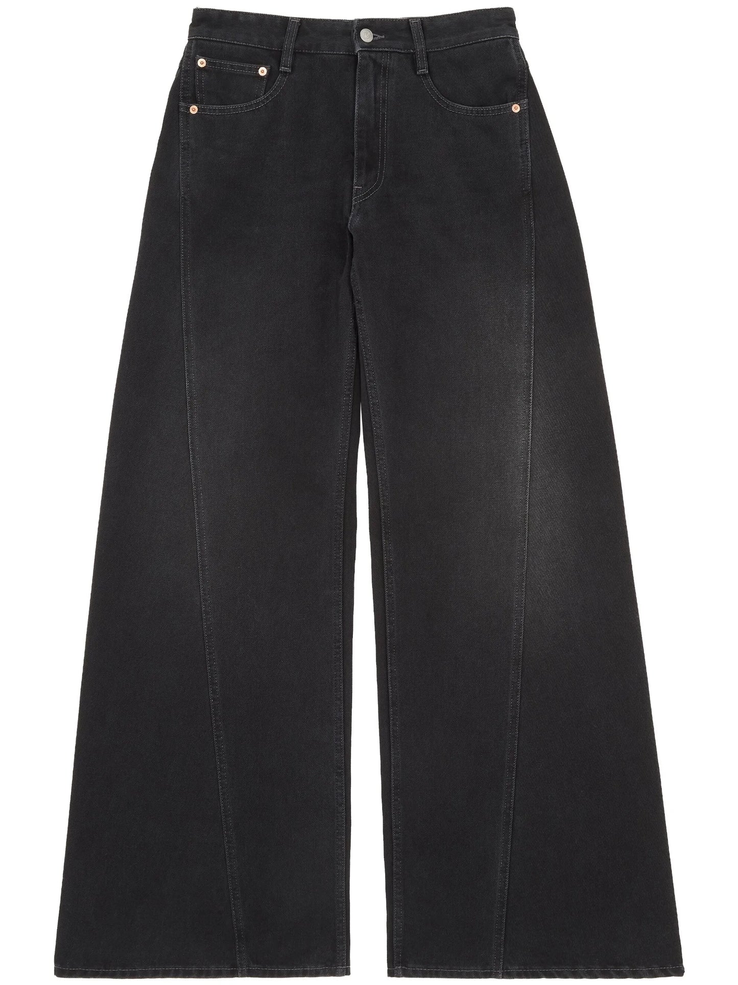 mid-rise wide-leg jeans