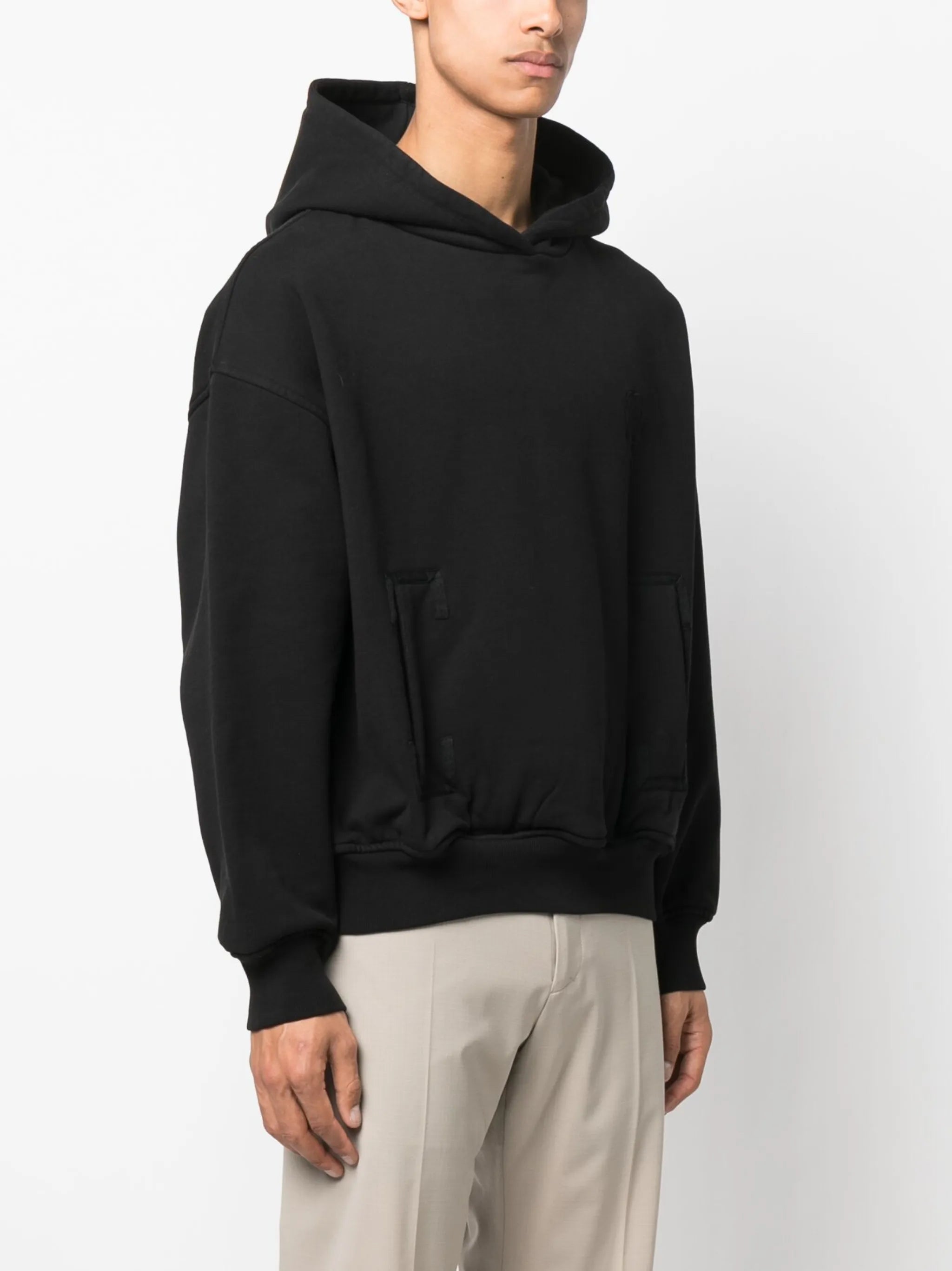 logo-embroidered cotton hoodie