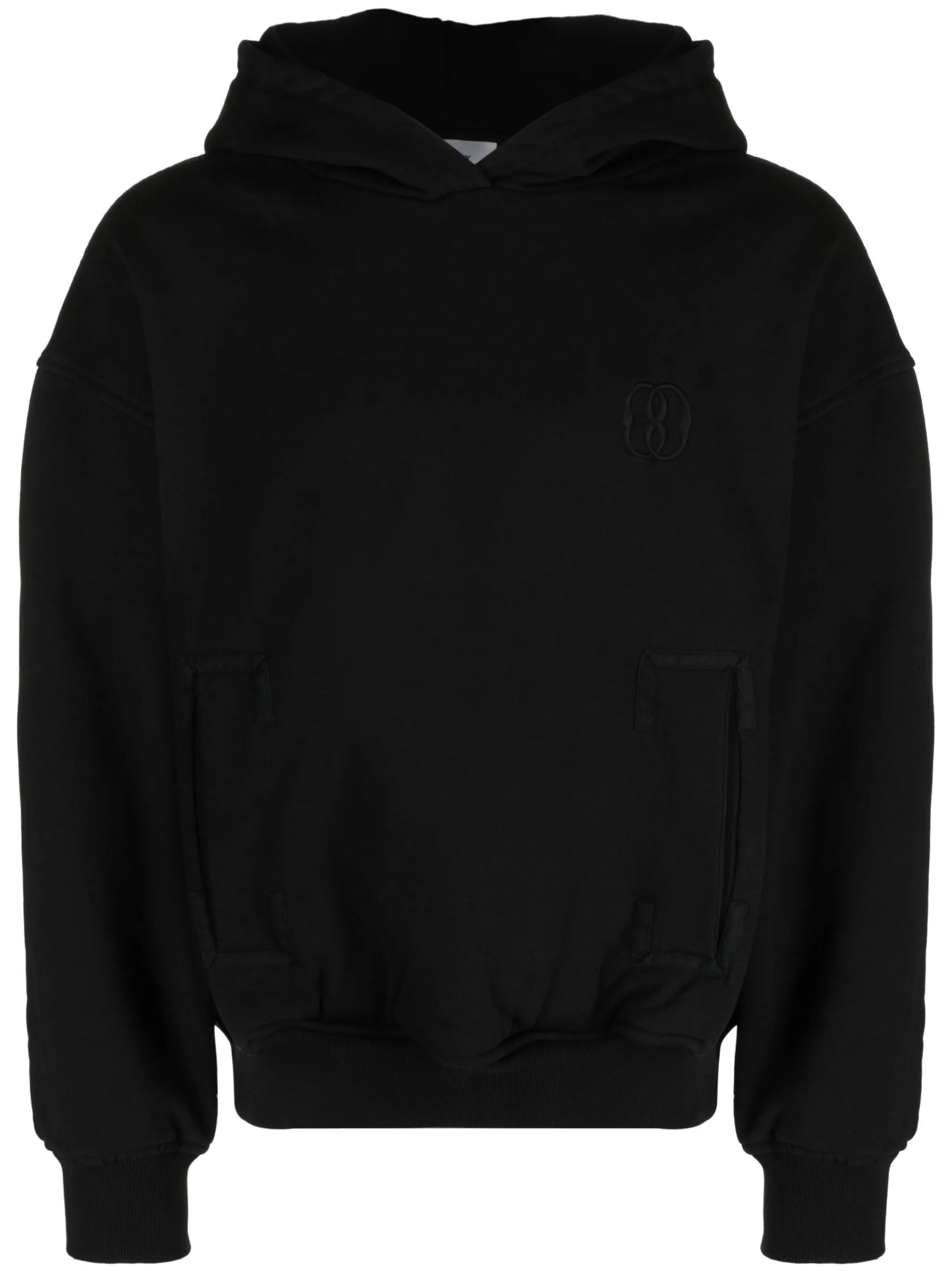 logo-embroidered cotton hoodie