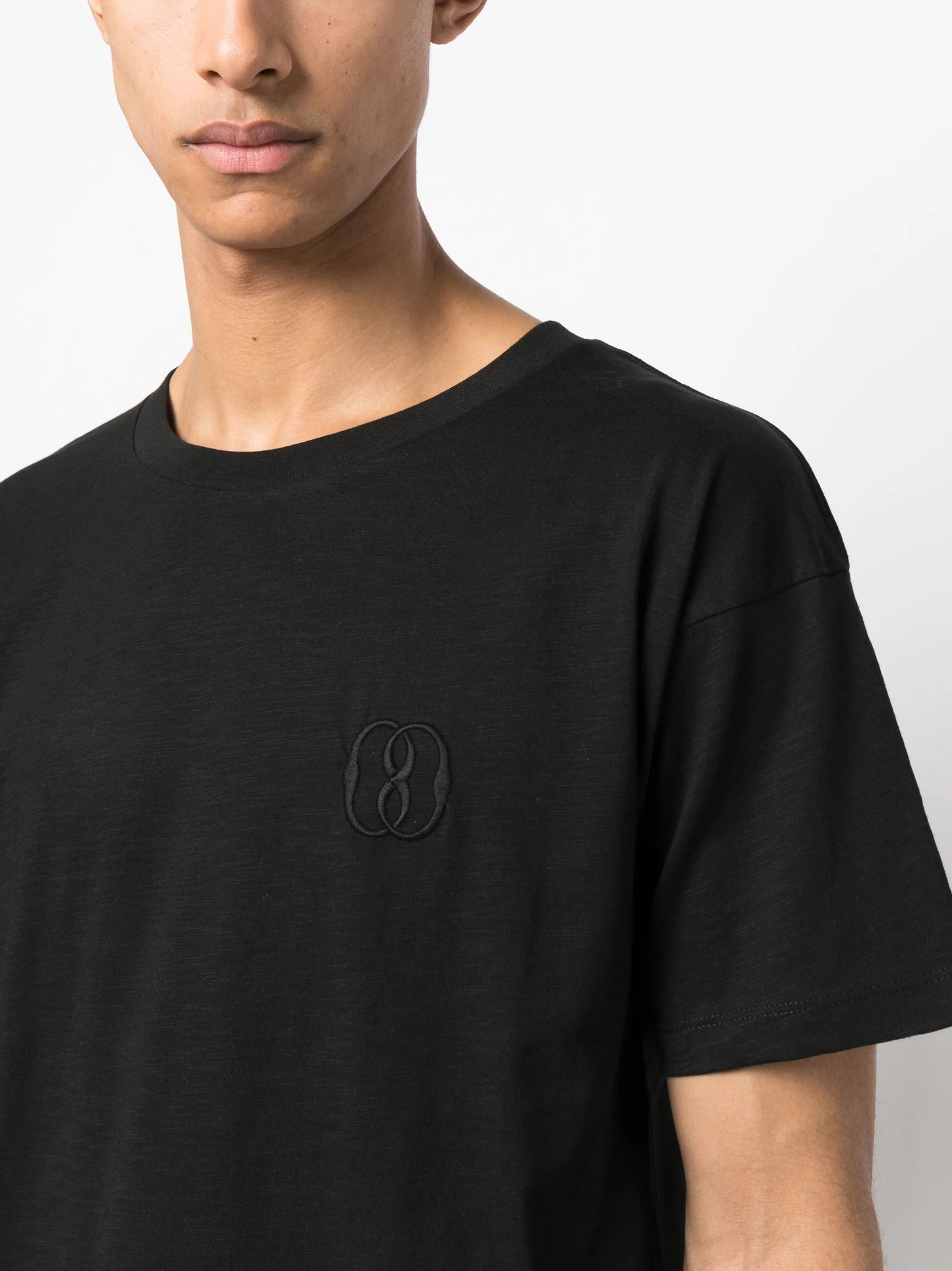 logo-embroidered cotton T-shirt