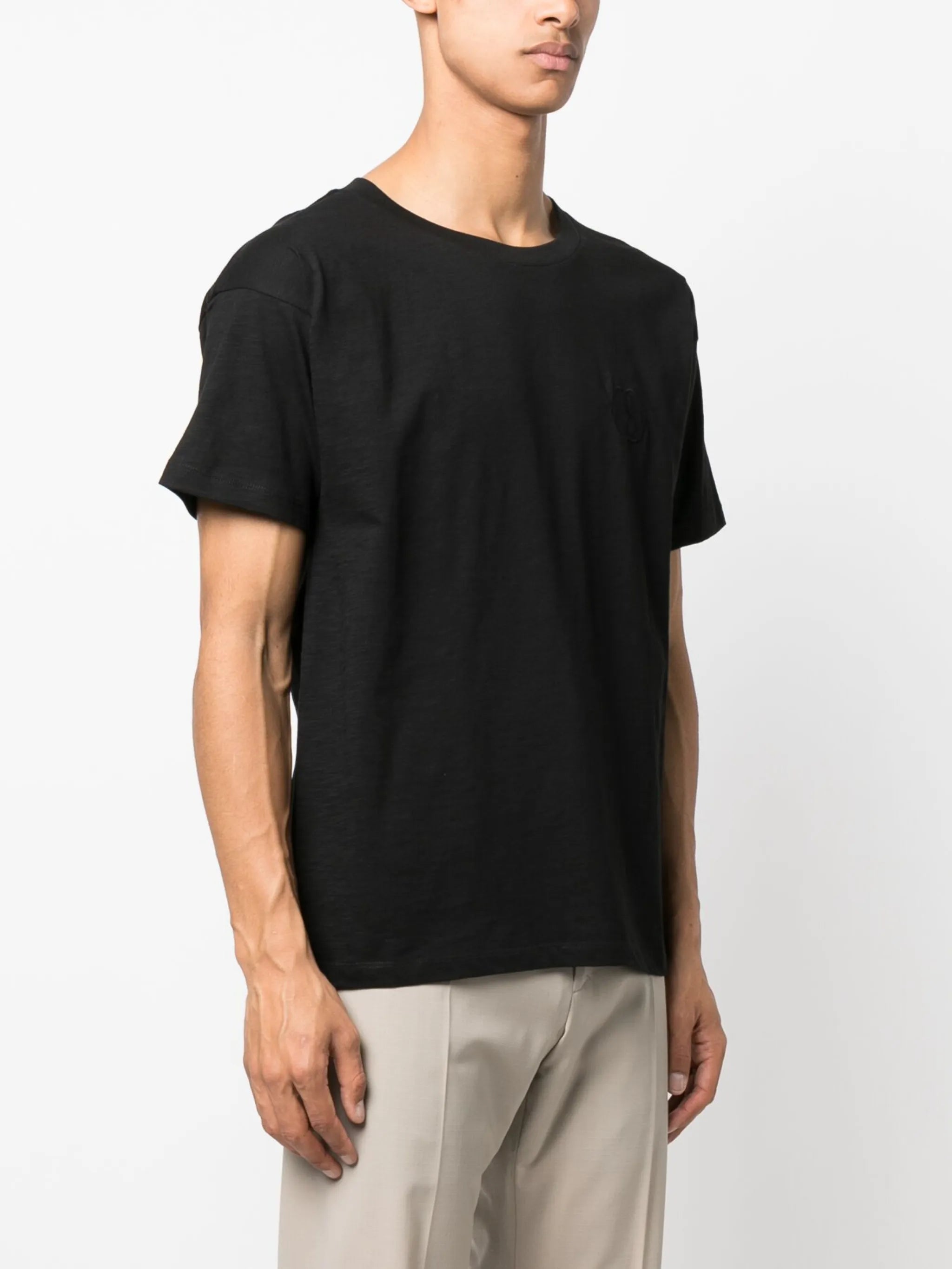 logo-embroidered cotton T-shirt