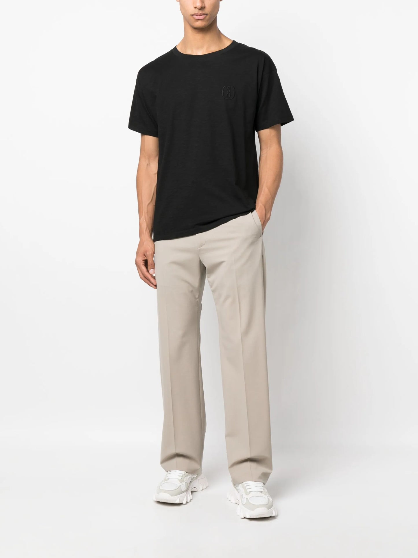 logo-embroidered cotton T-shirt