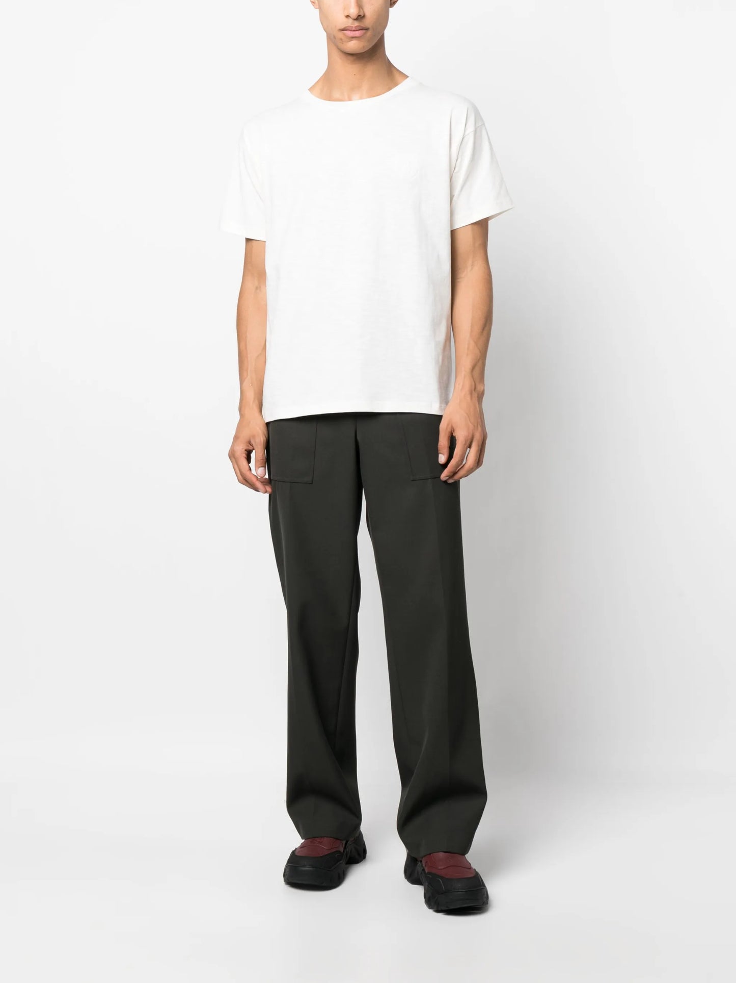 logo-embroidered cotton T-shirt