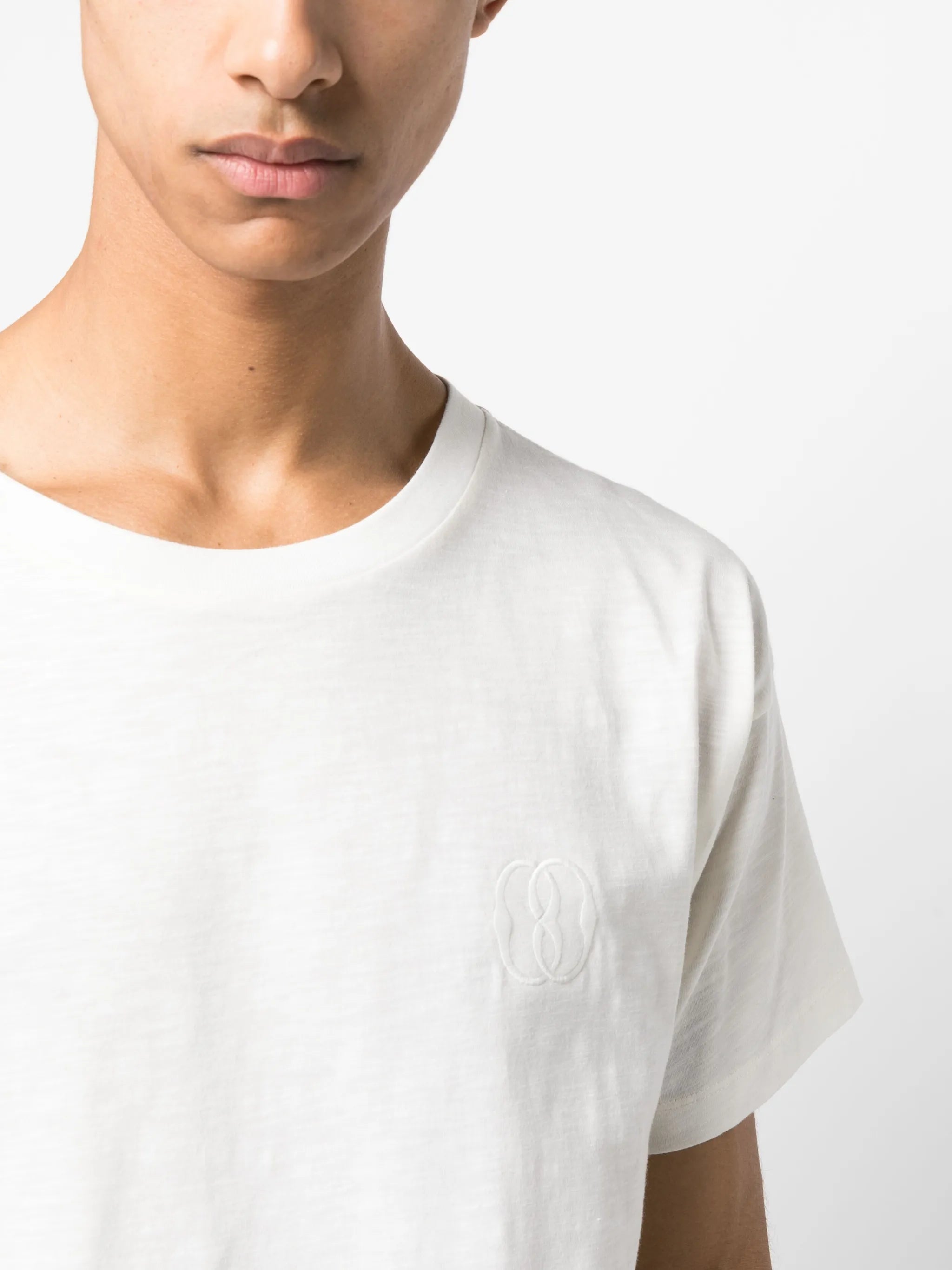 logo-embroidered cotton T-shirt