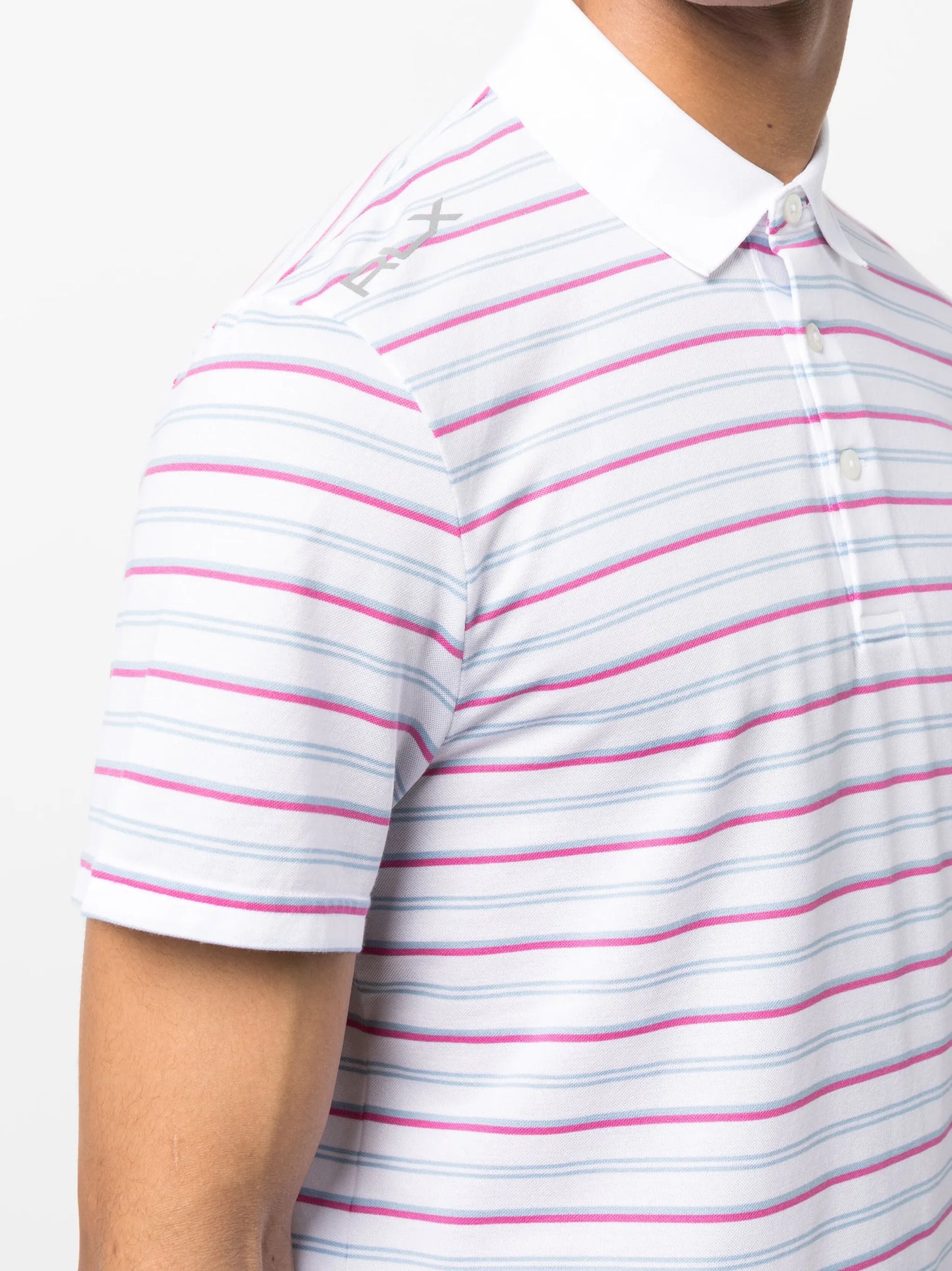 striped performance polo shirt