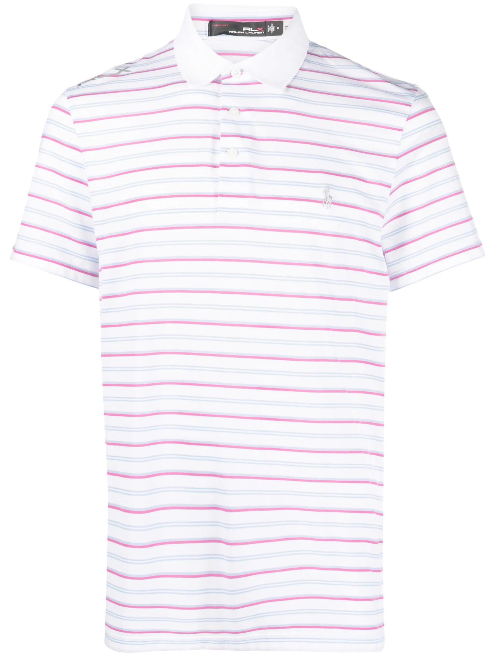 striped performance polo shirt