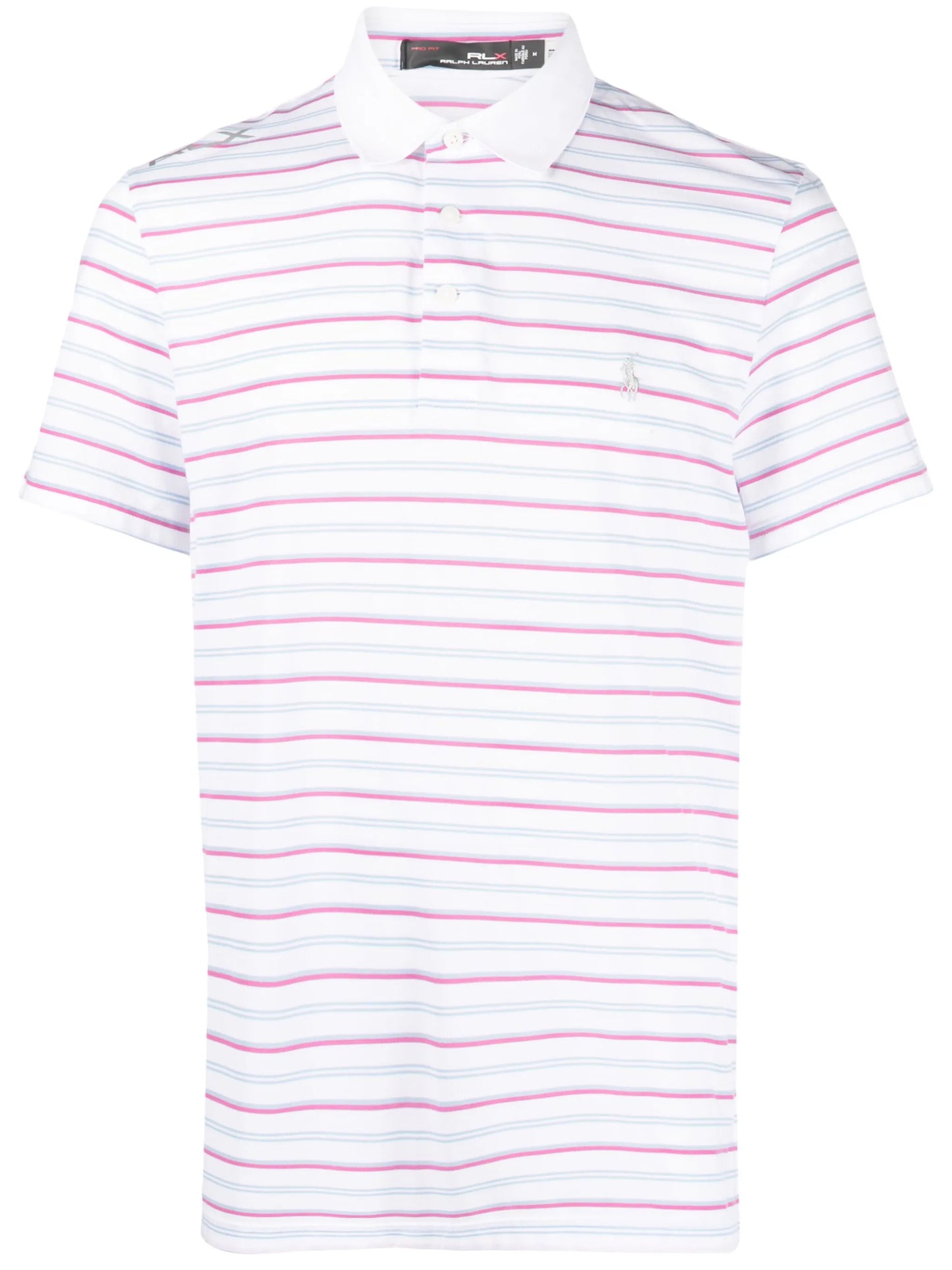striped performance polo shirt