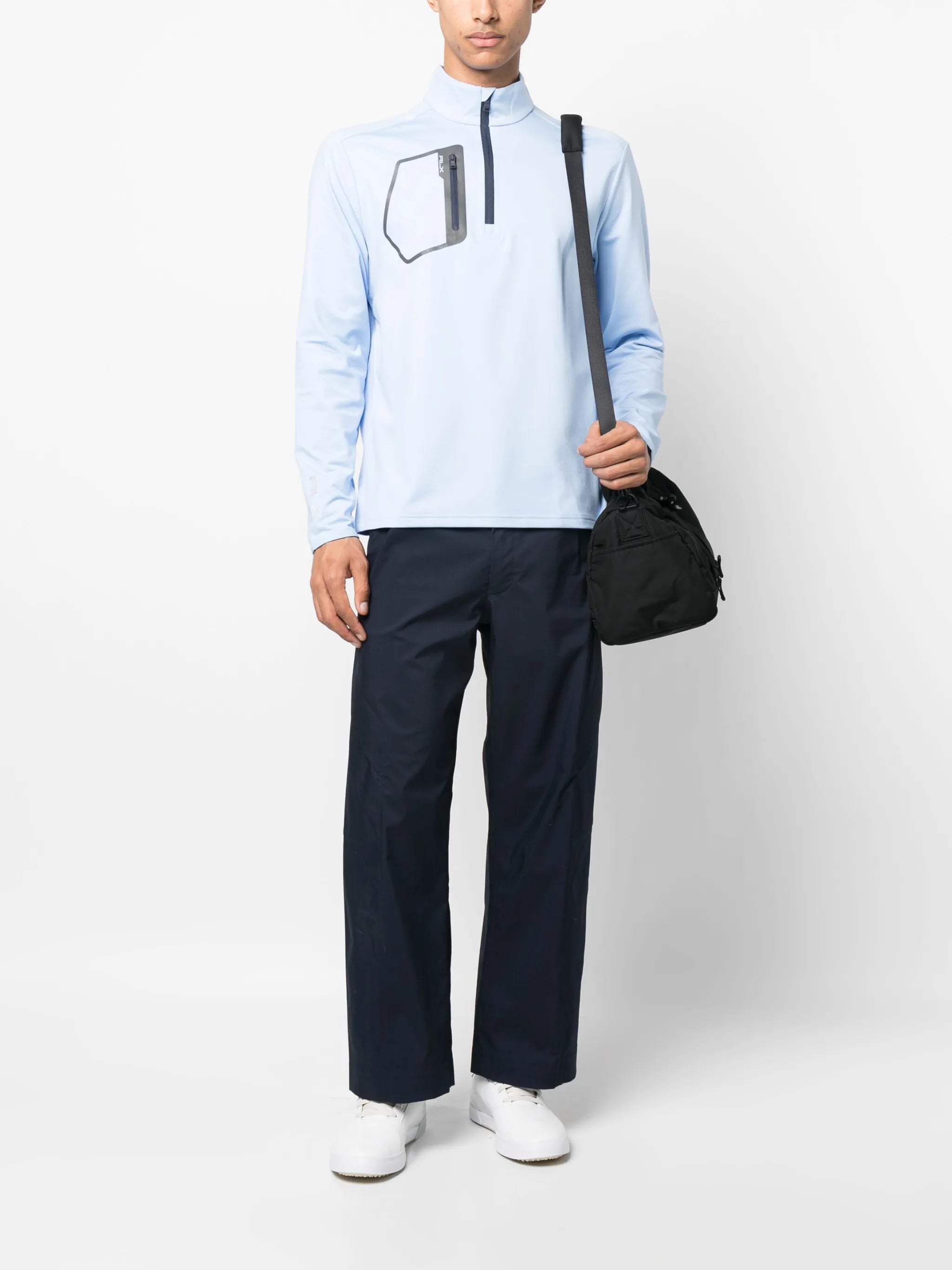 logo-print performance sweatshirt