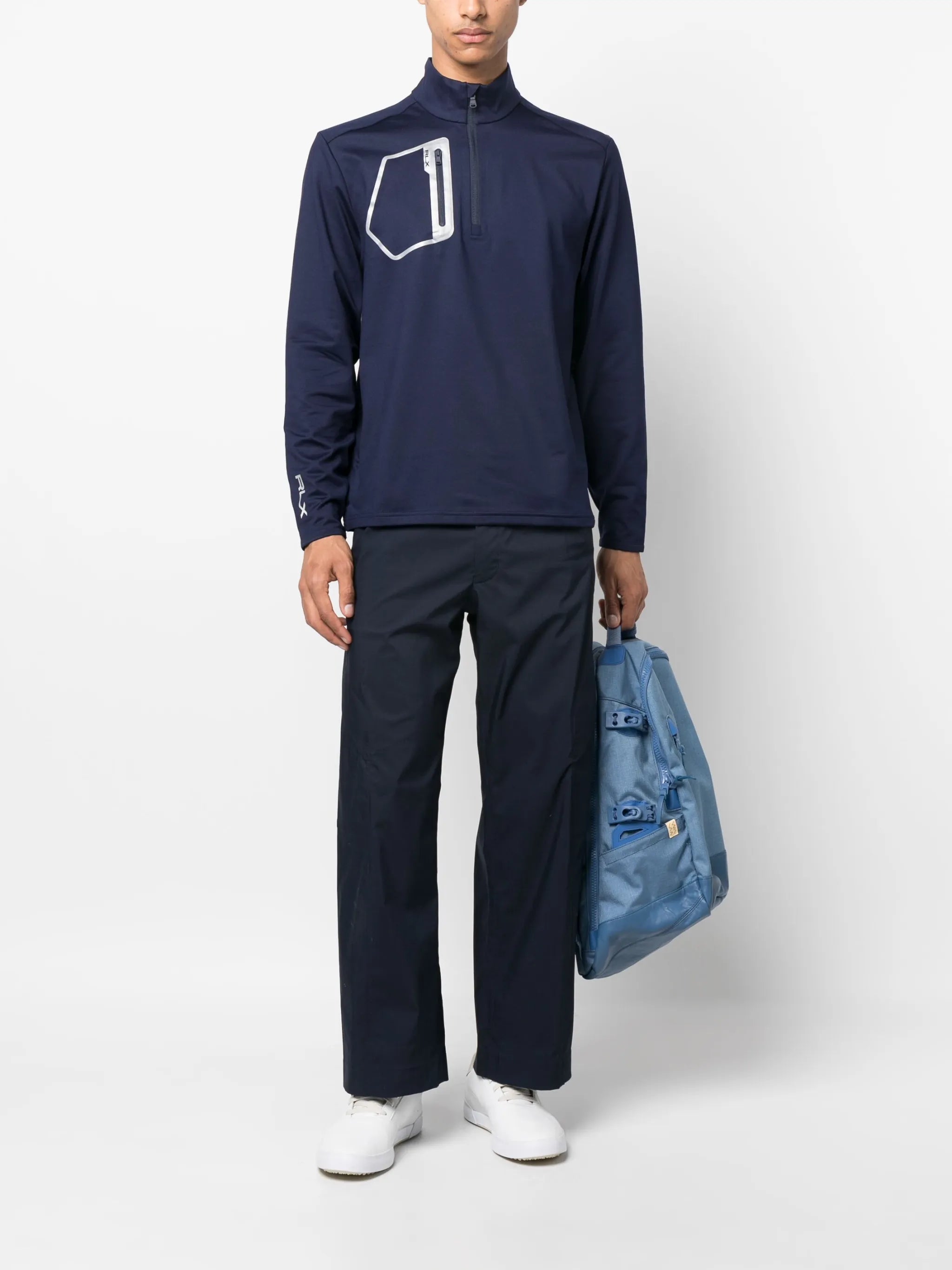 logo-print performance sweatshirt