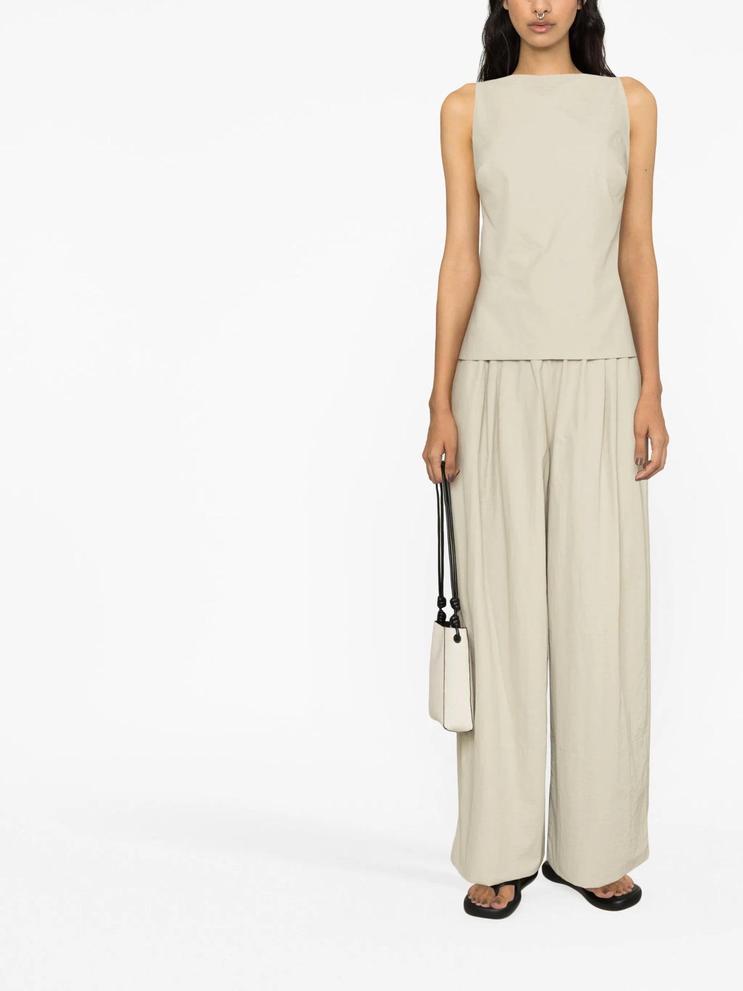 square-neck sleeveless top