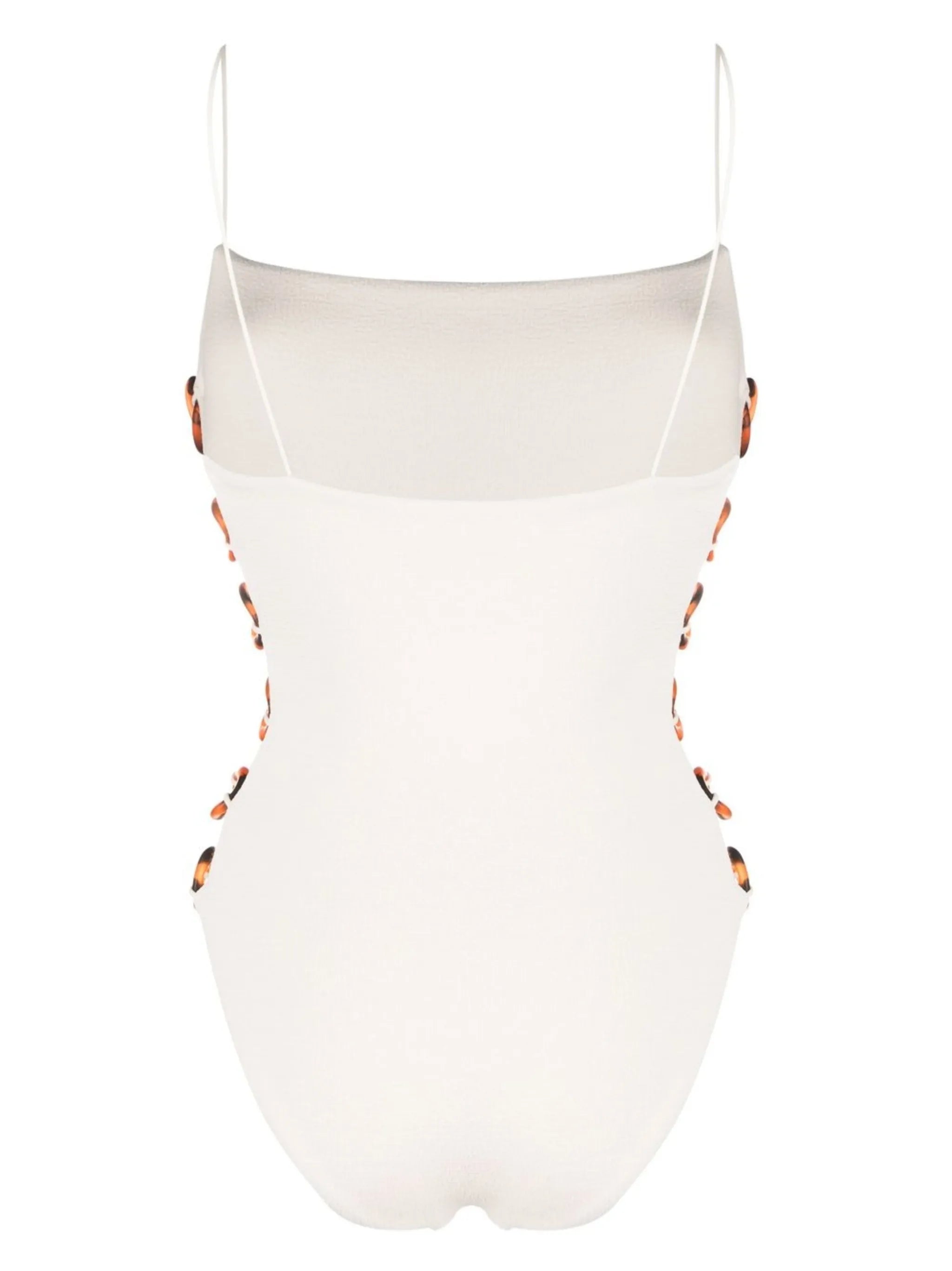 Ziah Bravo chain-link swimsuit