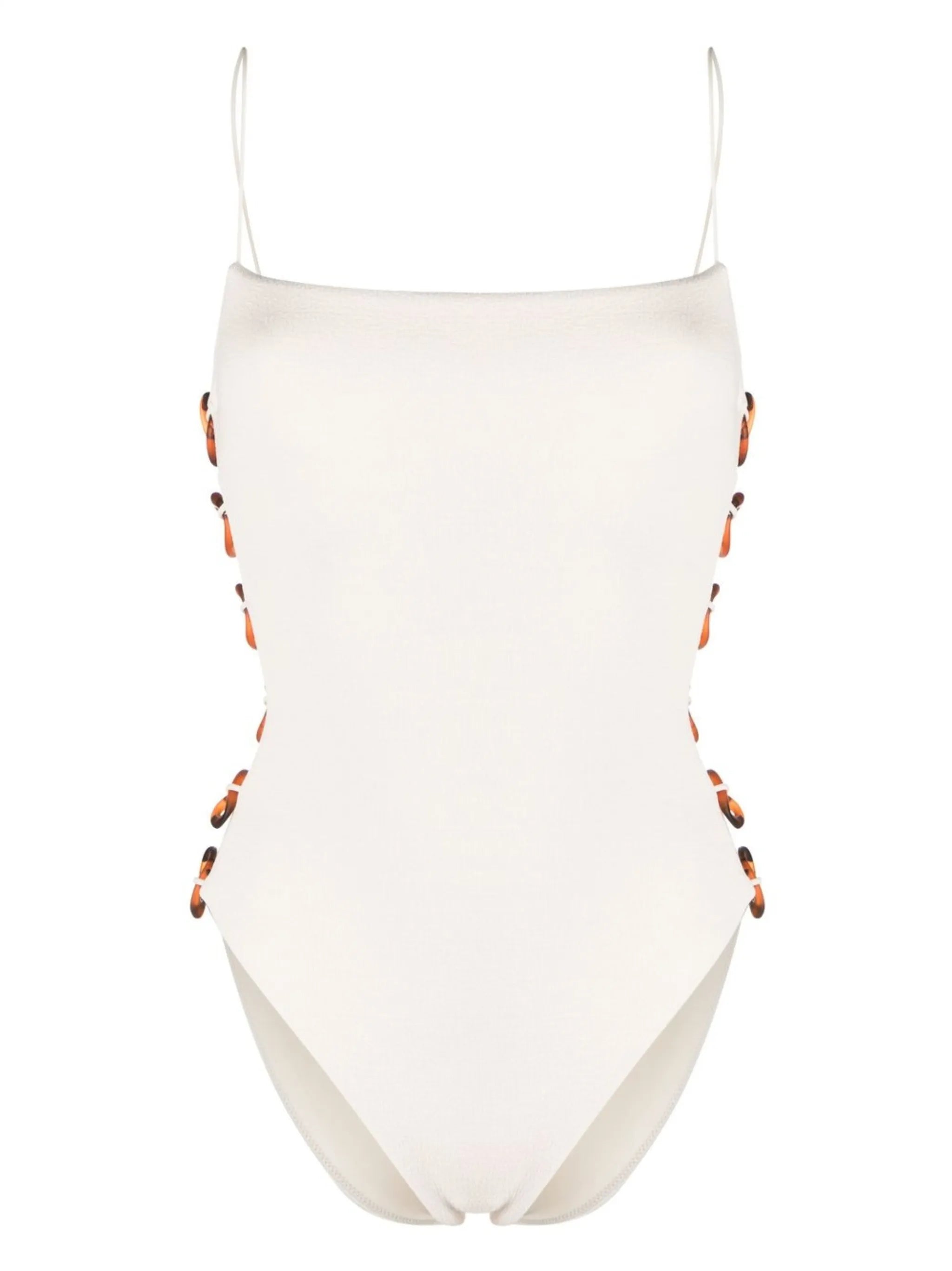 Ziah Bravo chain-link swimsuit