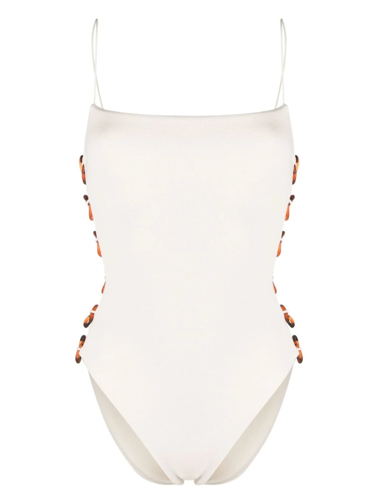 Ziah Bravo chain-link swimsuit