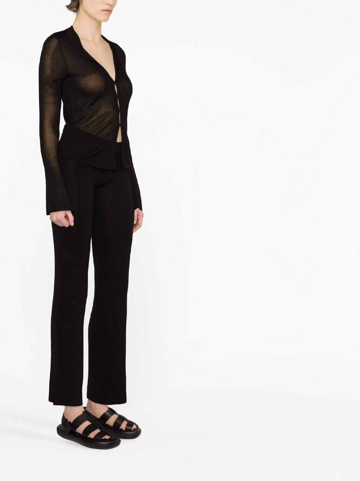 mid-rise cropped trousers