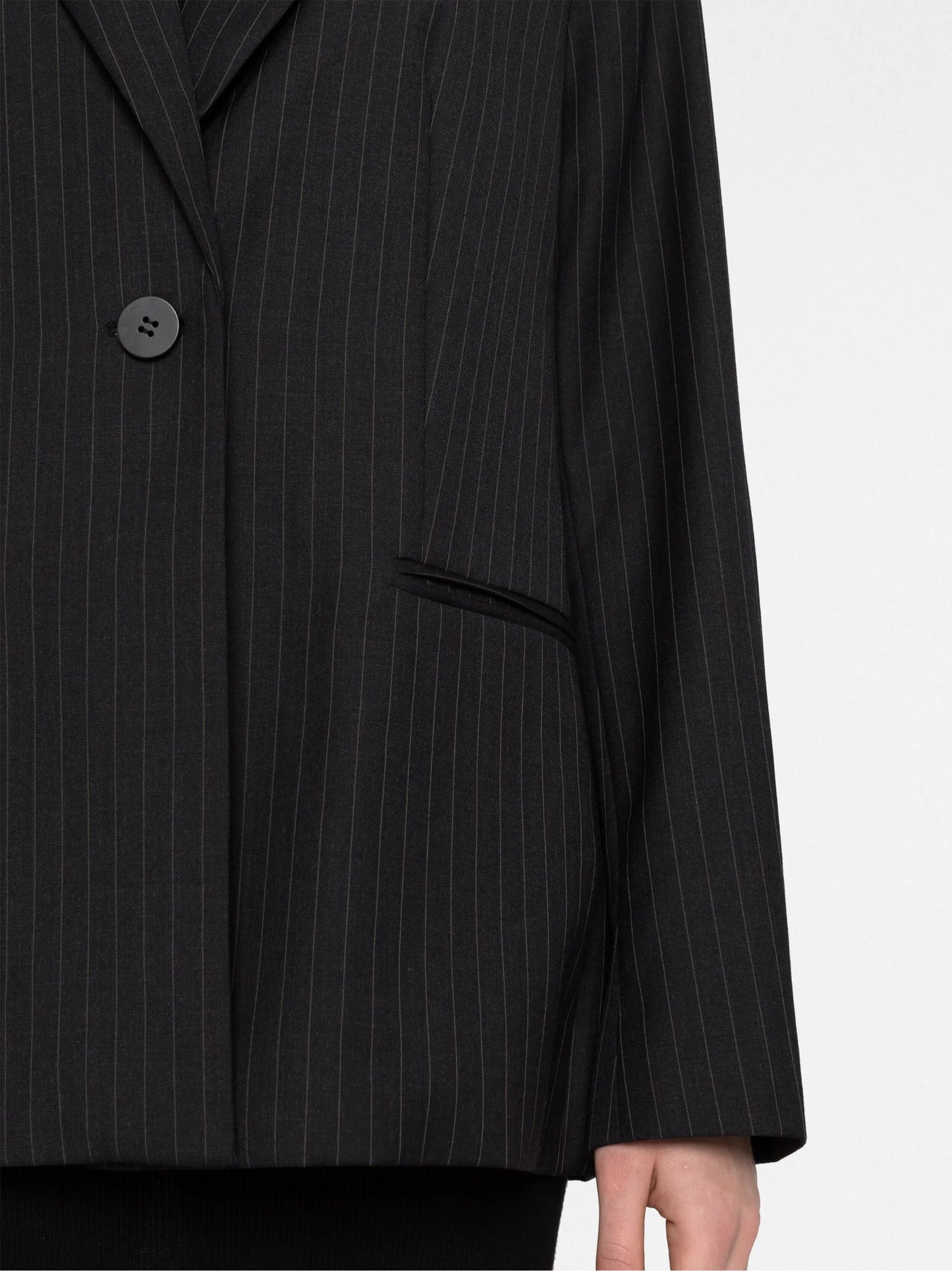 Agni pinstriped single-breasted blazer