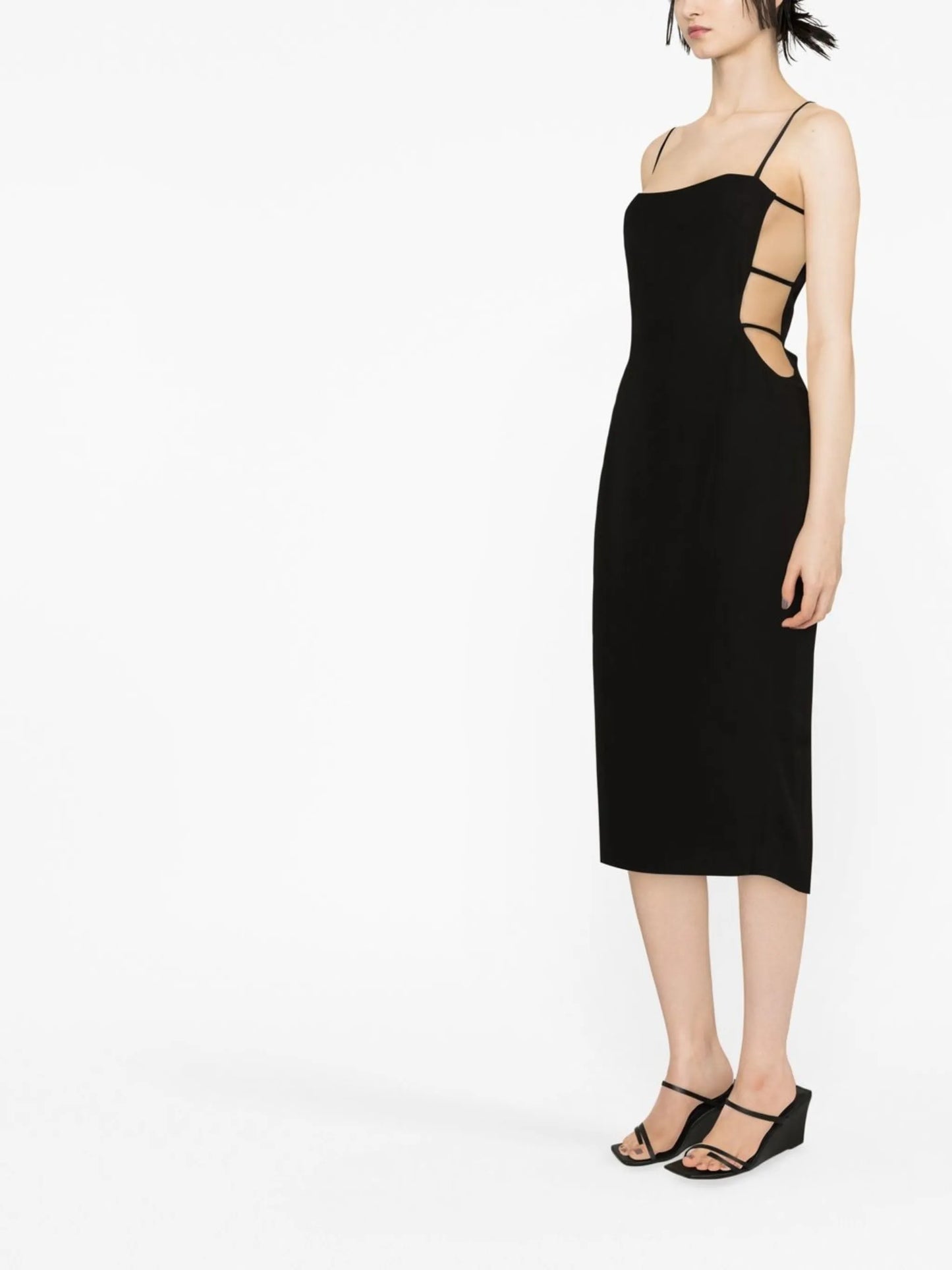 square-neck tercel dress