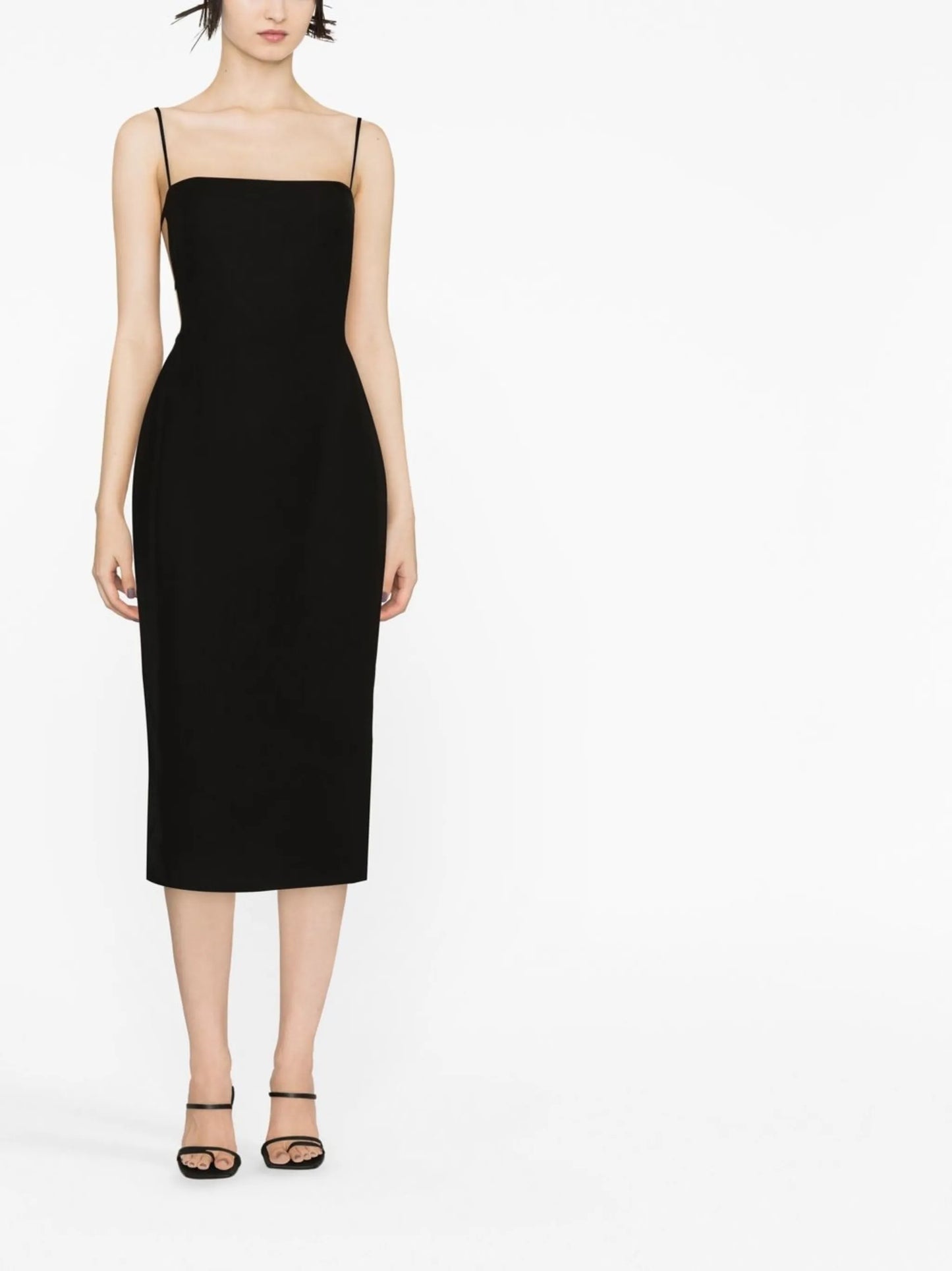 square-neck tercel dress