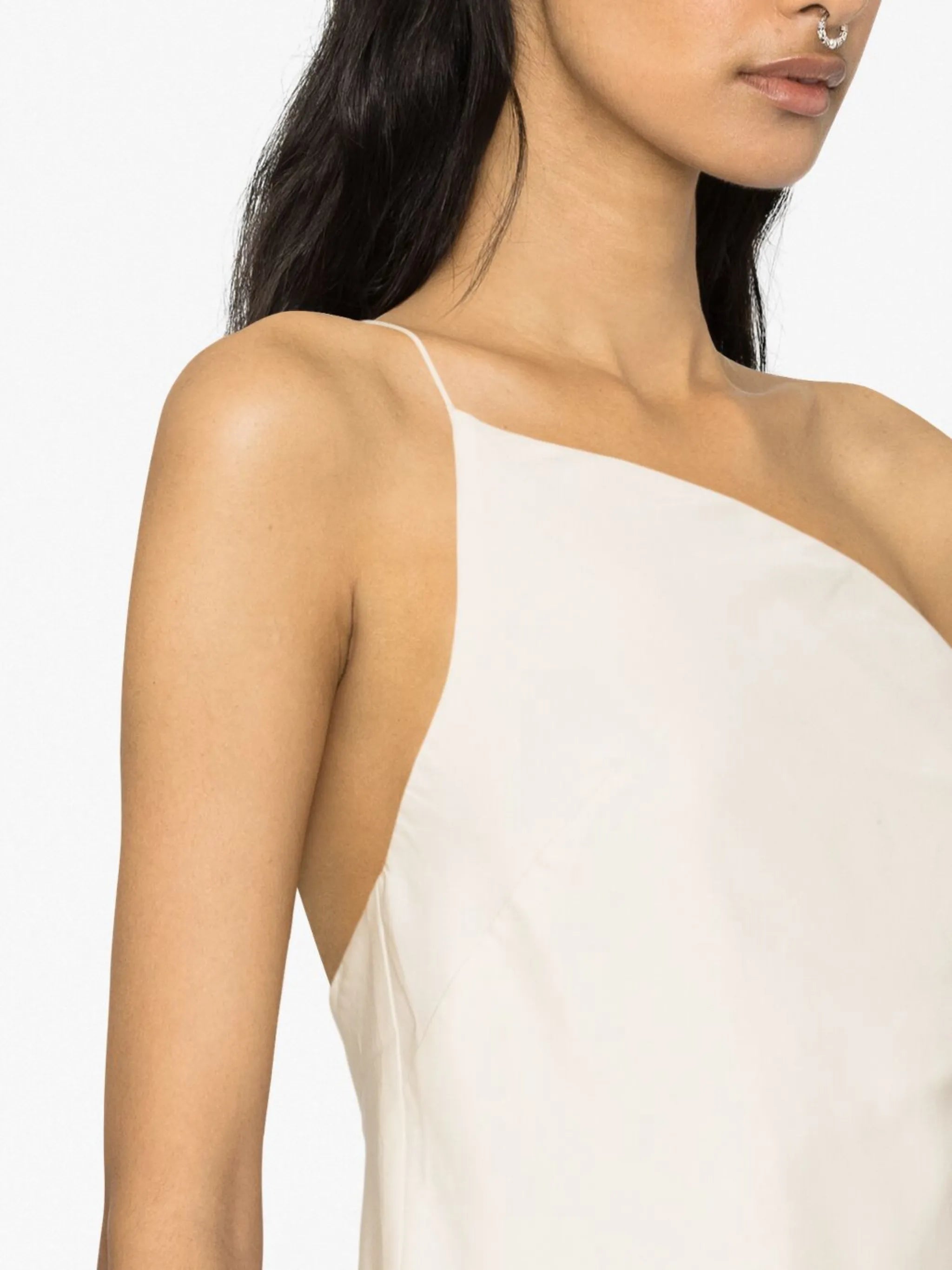 one-shoulder lyocell top
