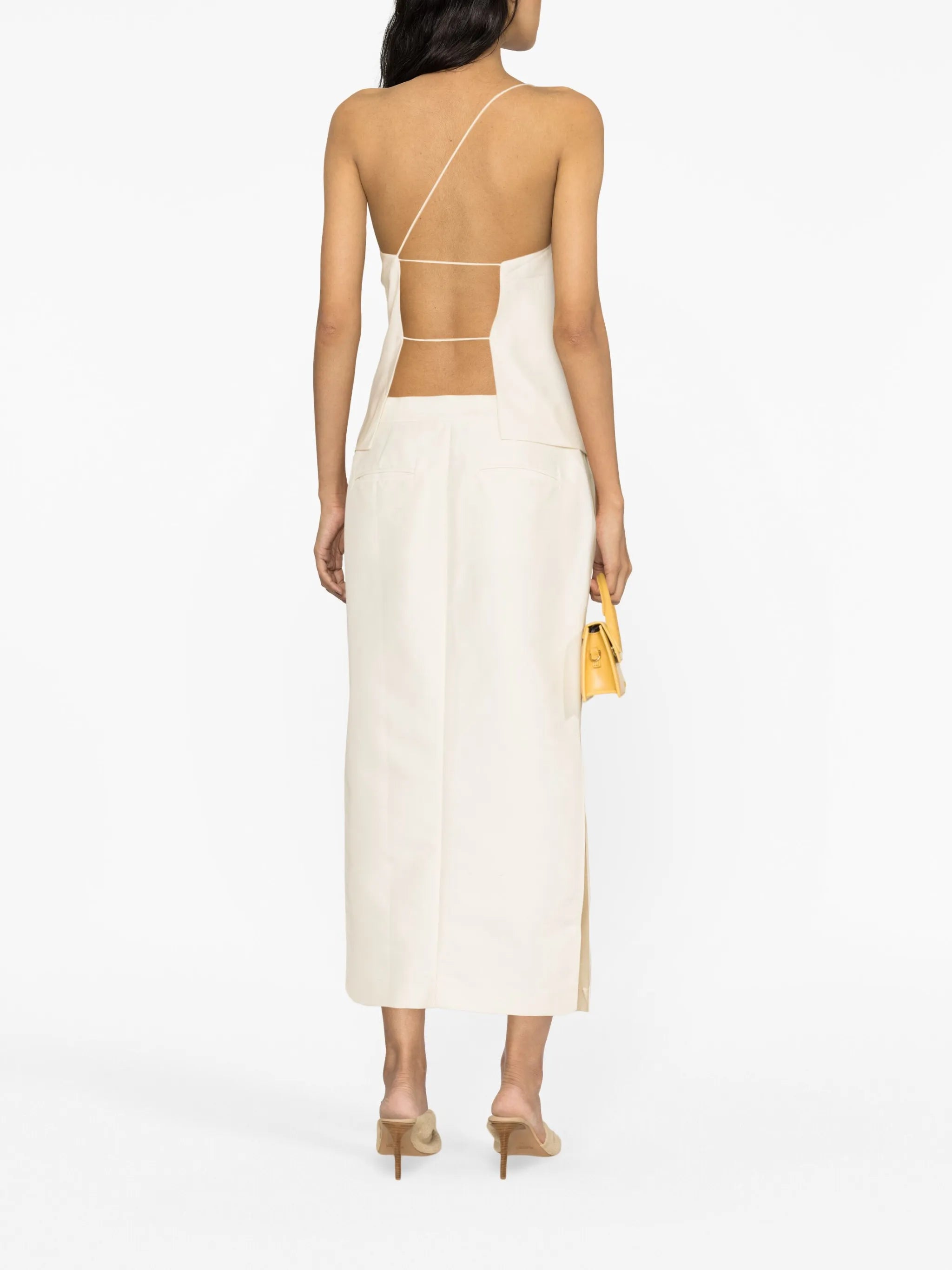 one-shoulder lyocell top