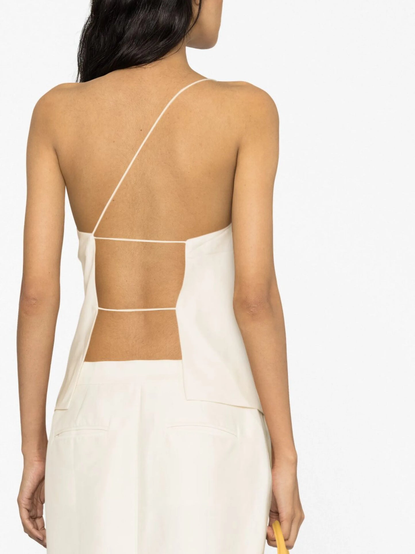 one-shoulder lyocell top