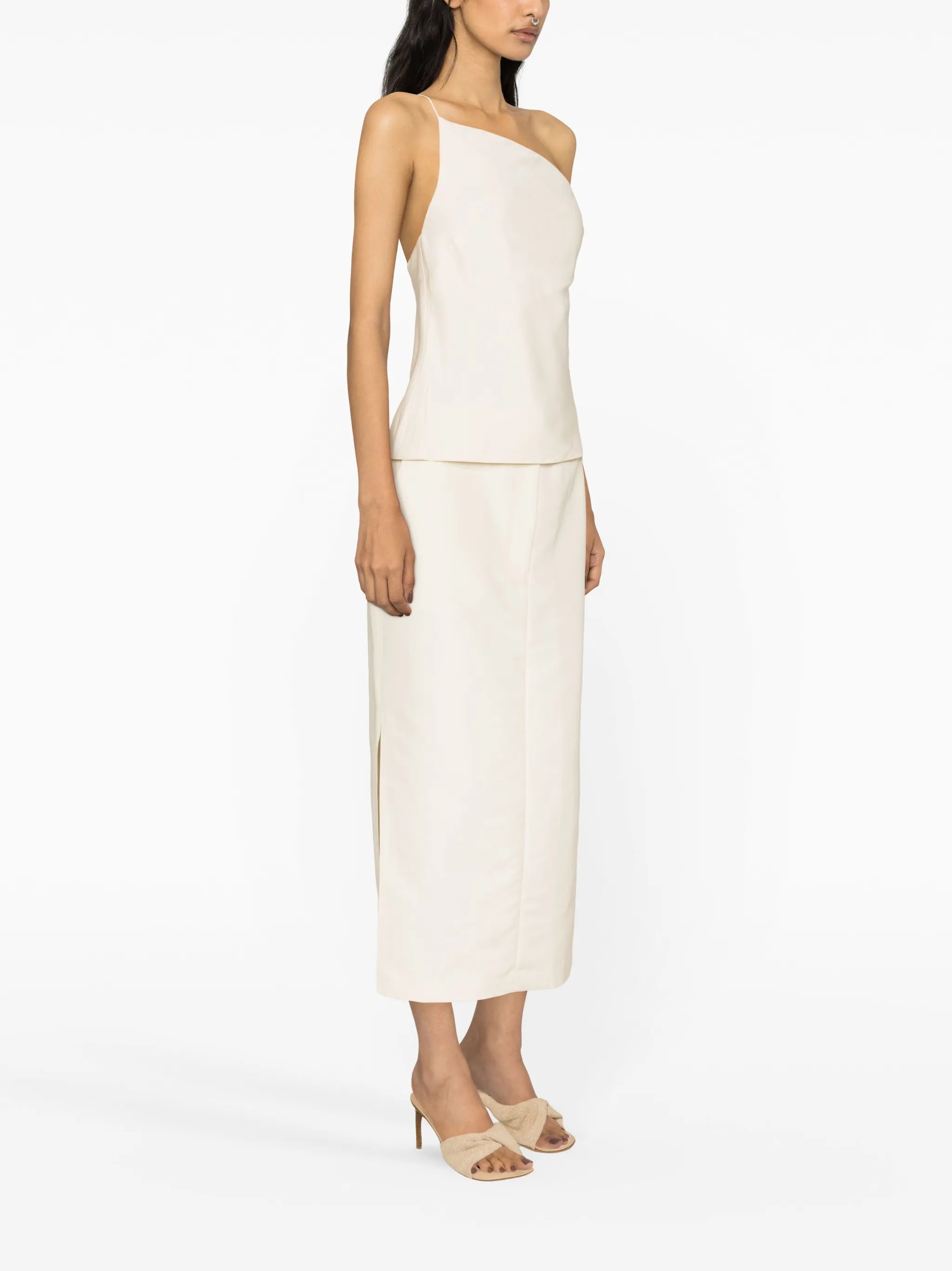 one-shoulder lyocell top