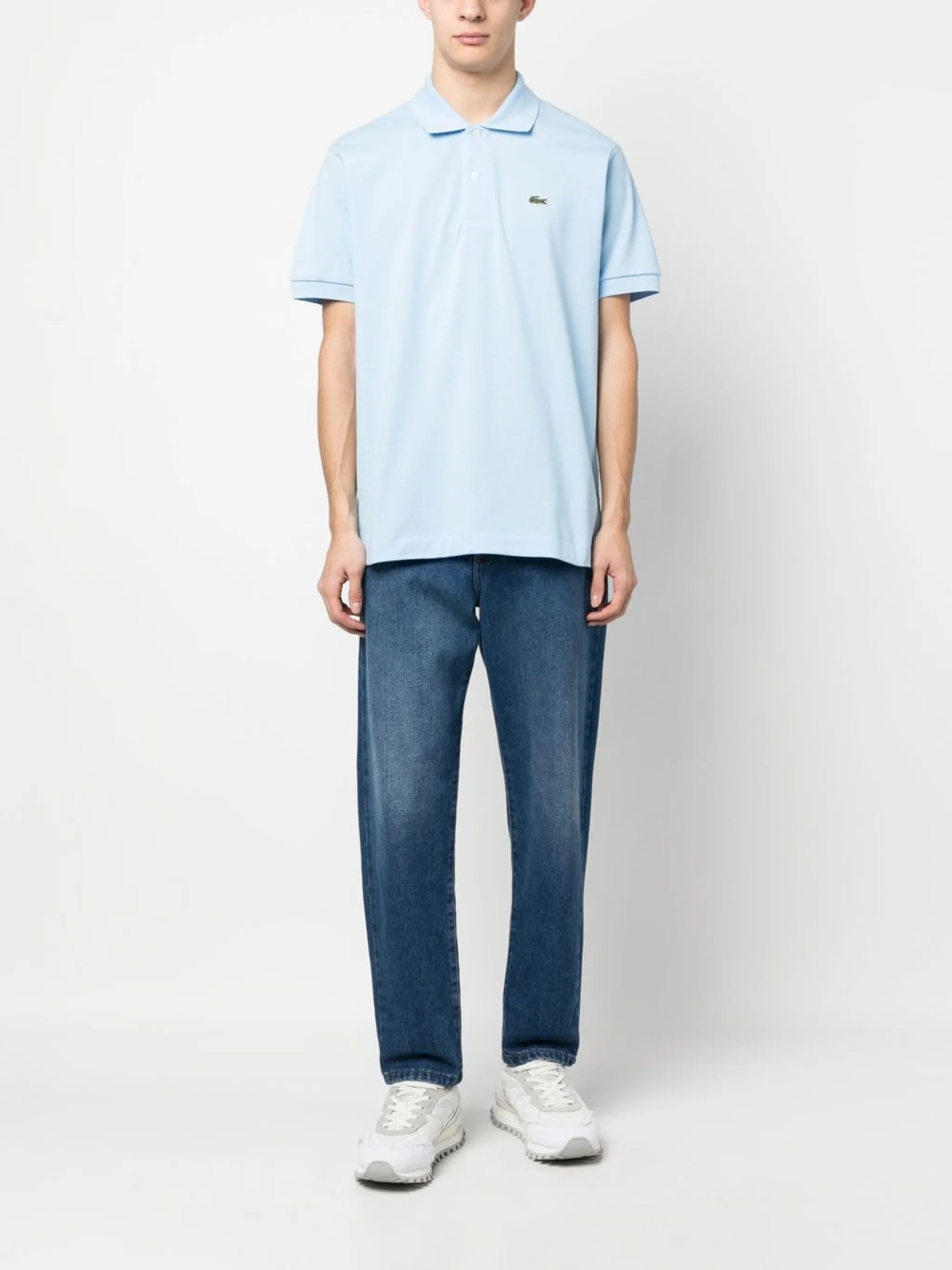 logo-patch polo shirt