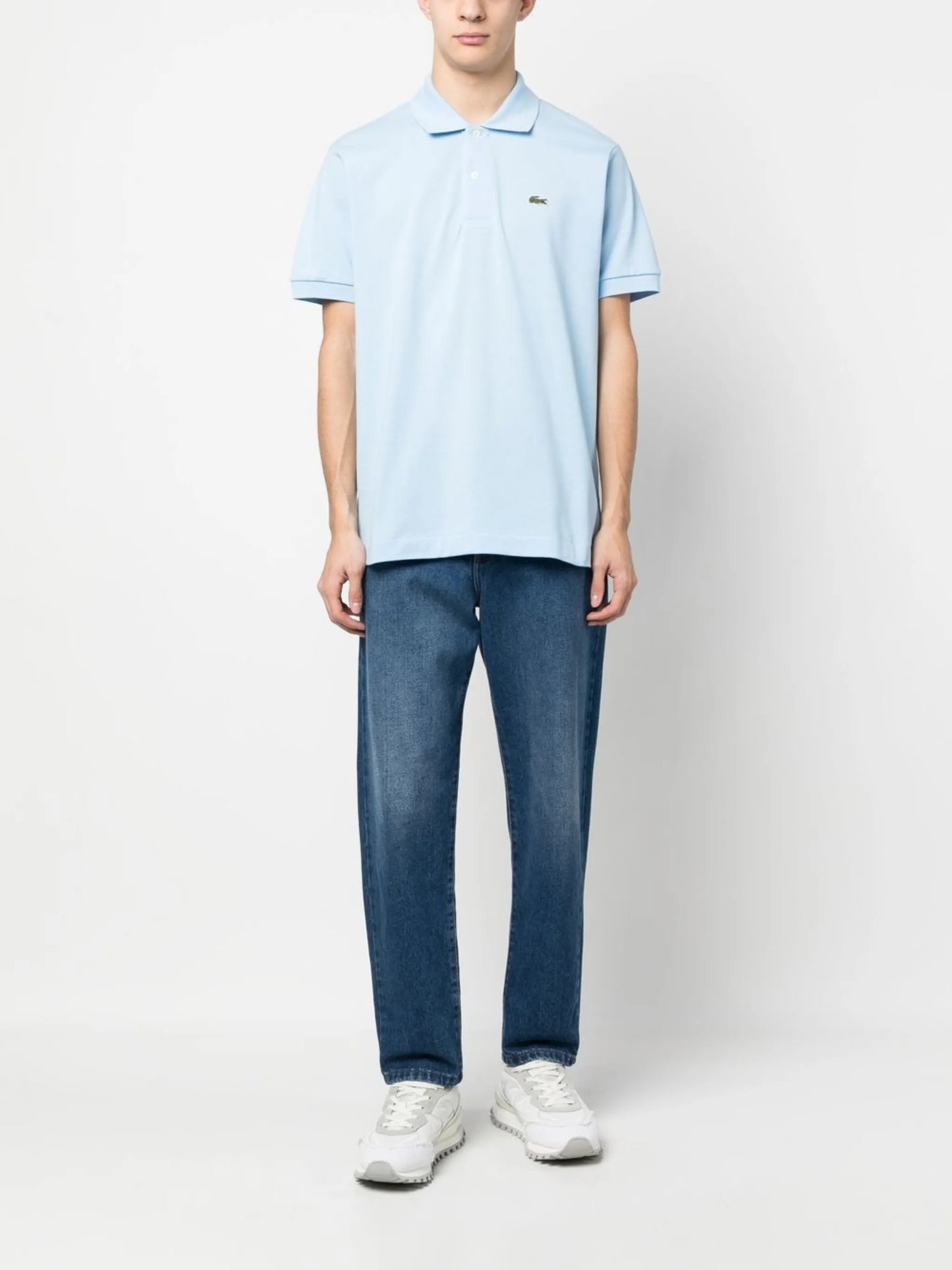 logo-patch polo shirt