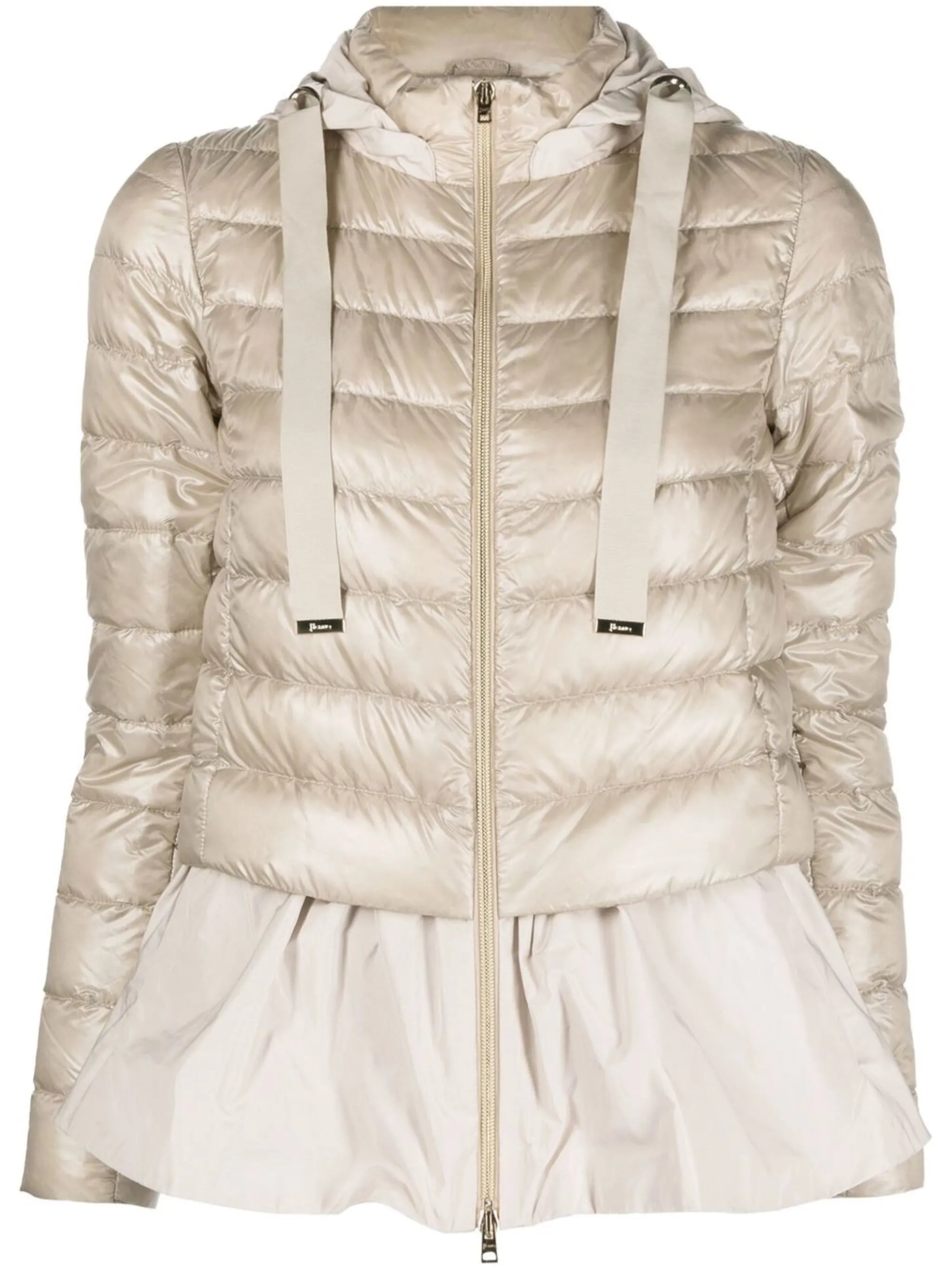 peplum puffer jacket