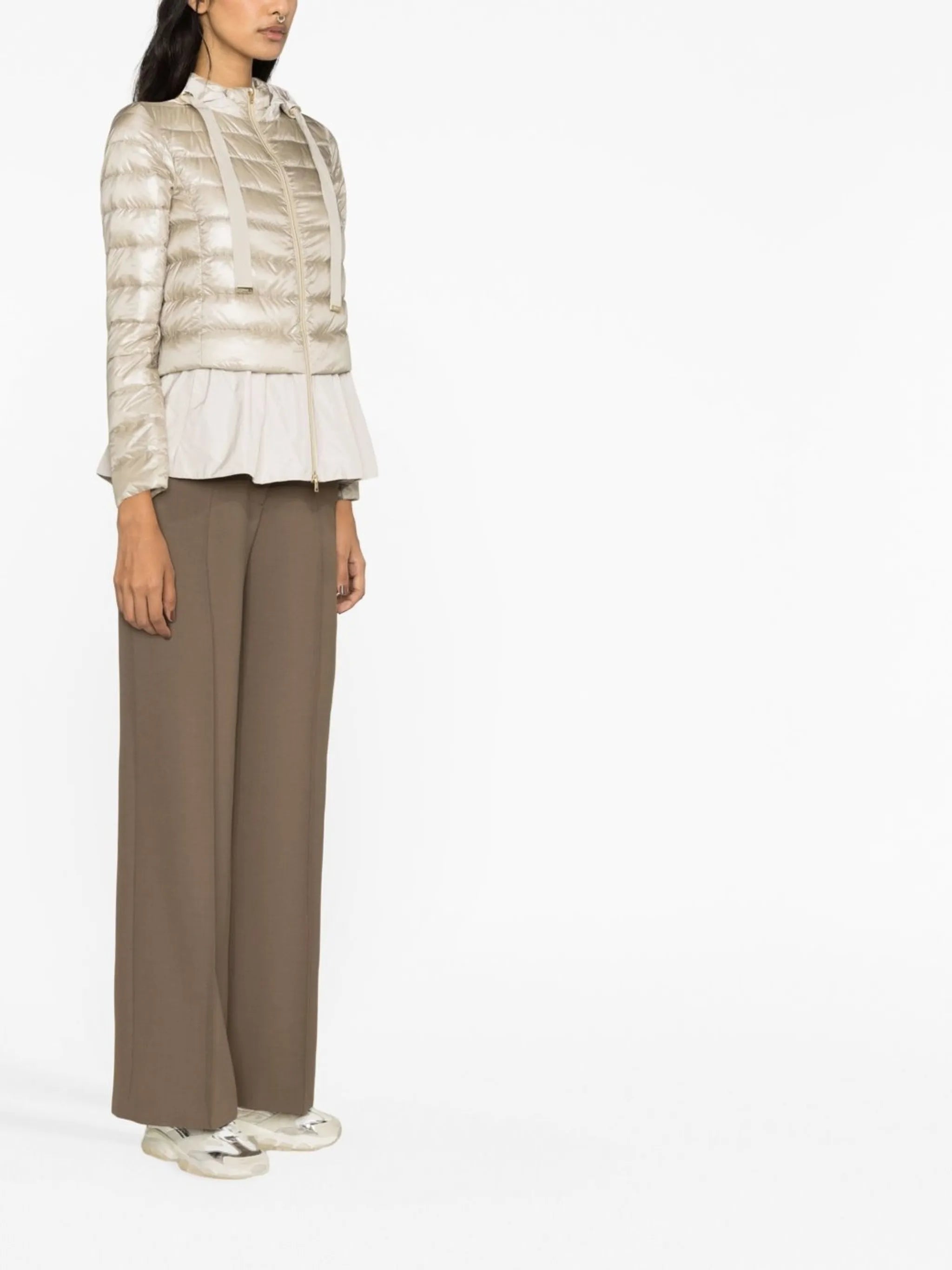 peplum puffer jacket
