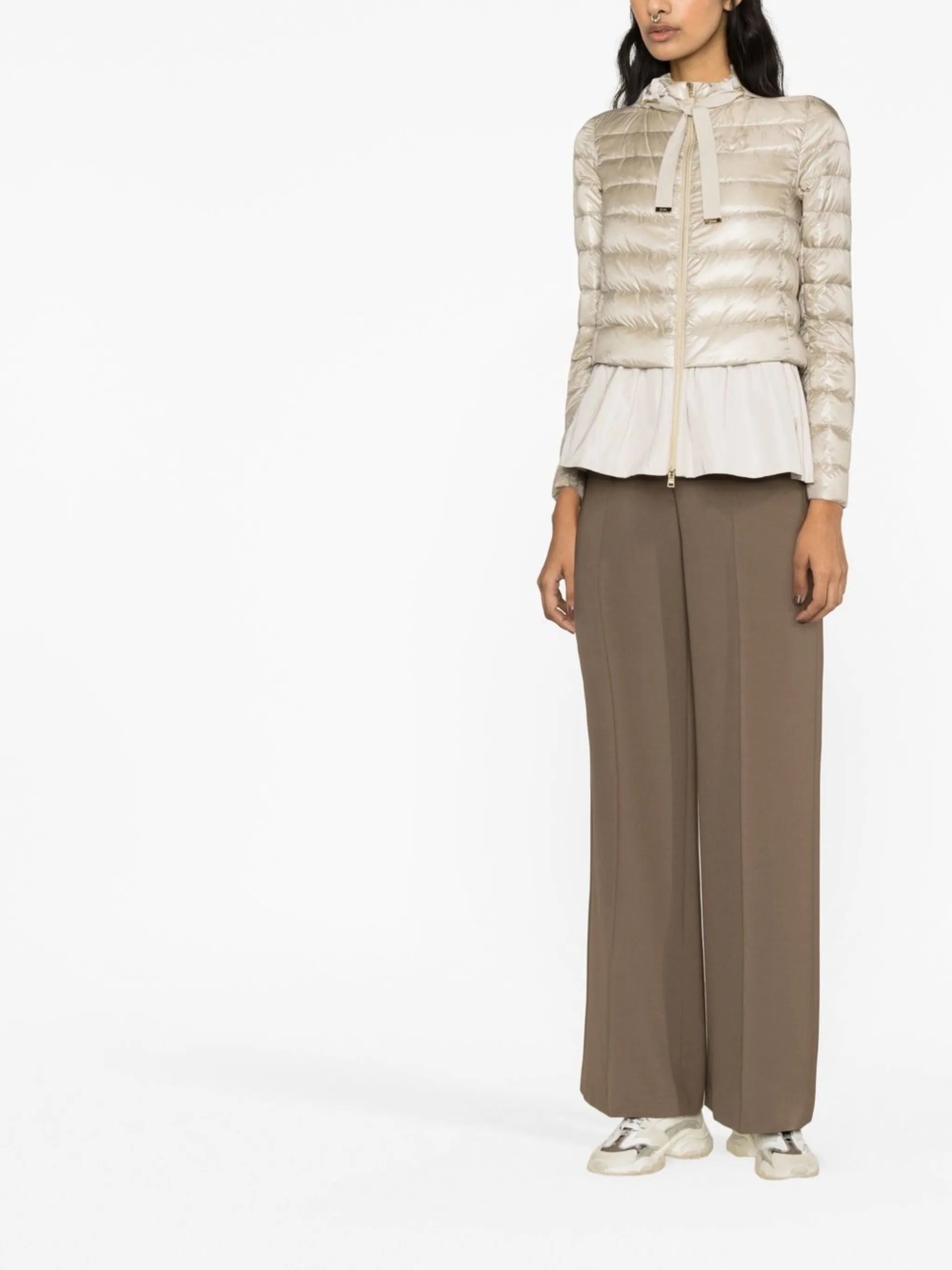 peplum puffer jacket