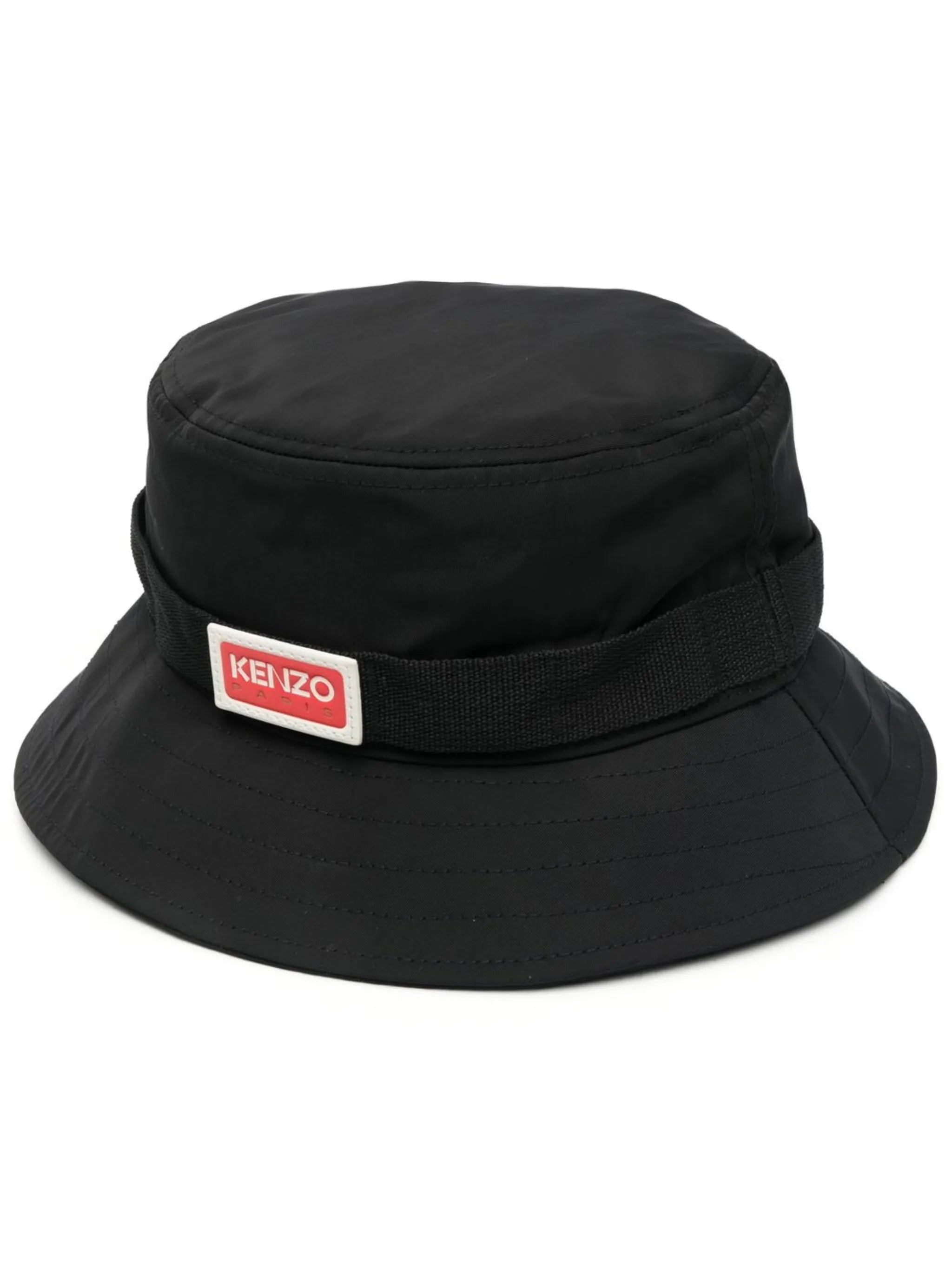 side logo-patch detail bucket hat