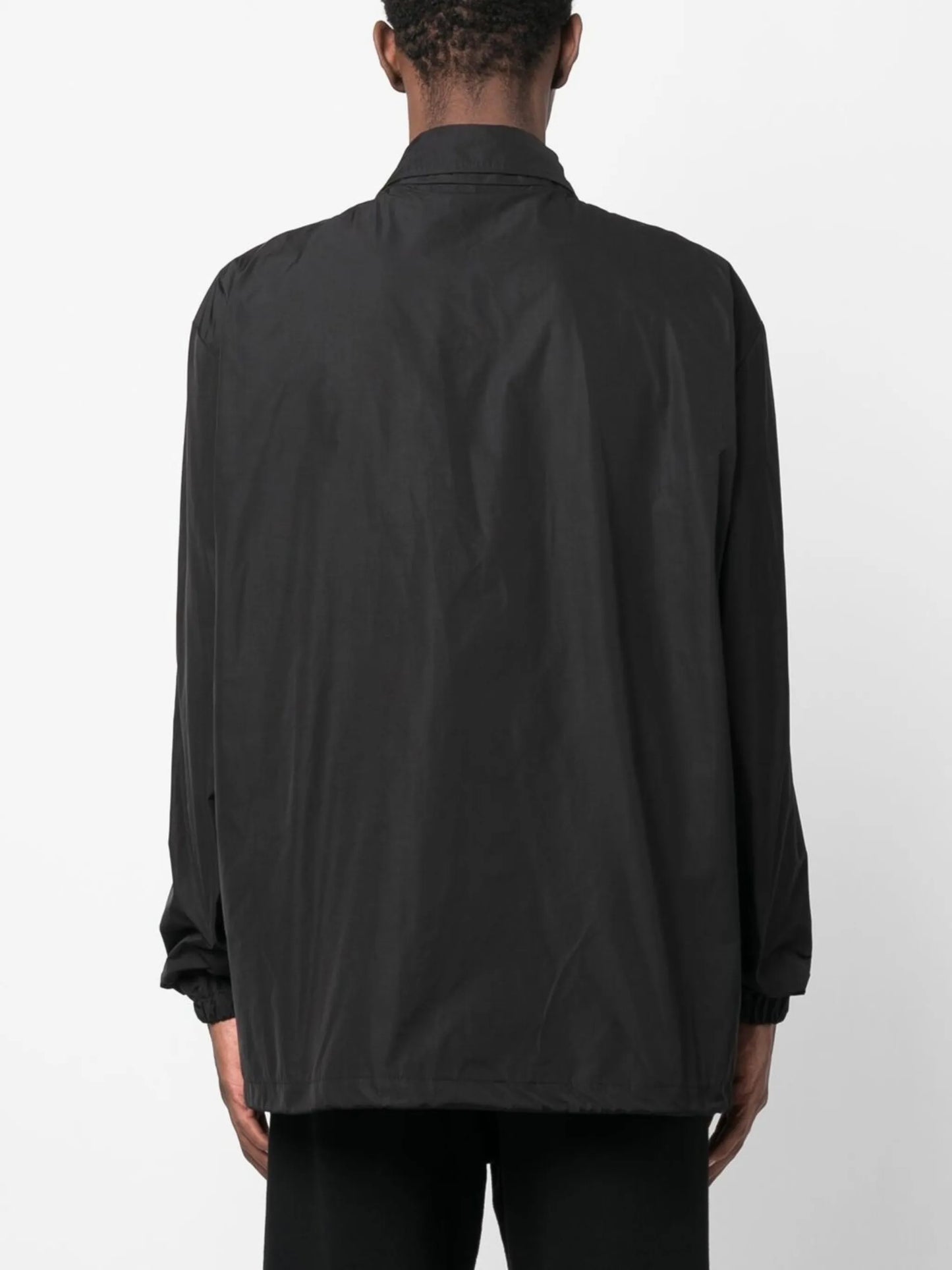 logo-print shirt jacket
