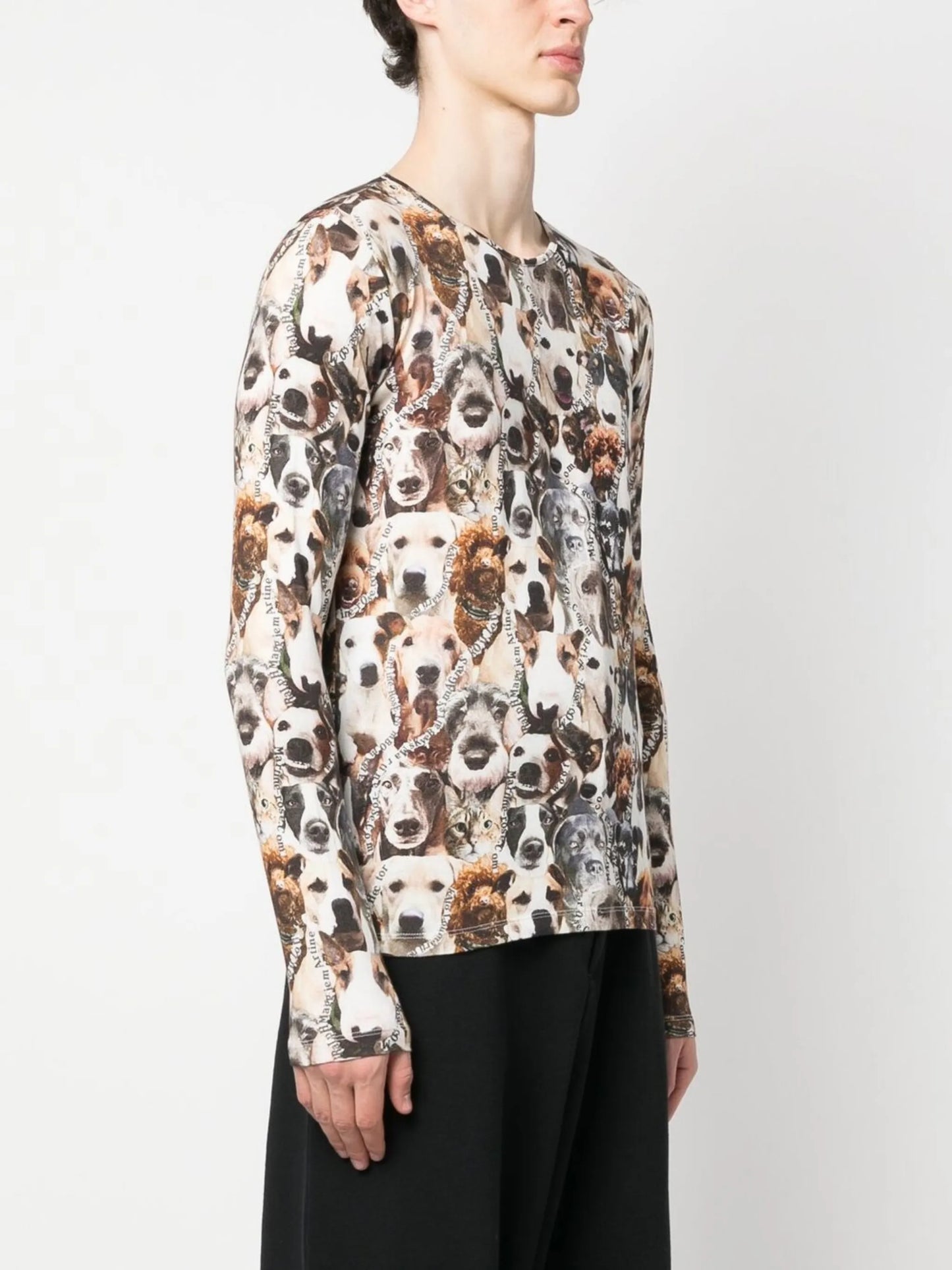 animal-print long-sleeve T-shirt