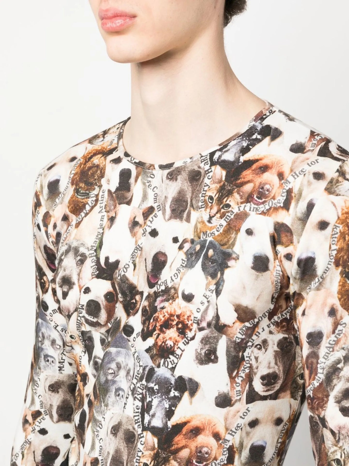 animal-print long-sleeve T-shirt