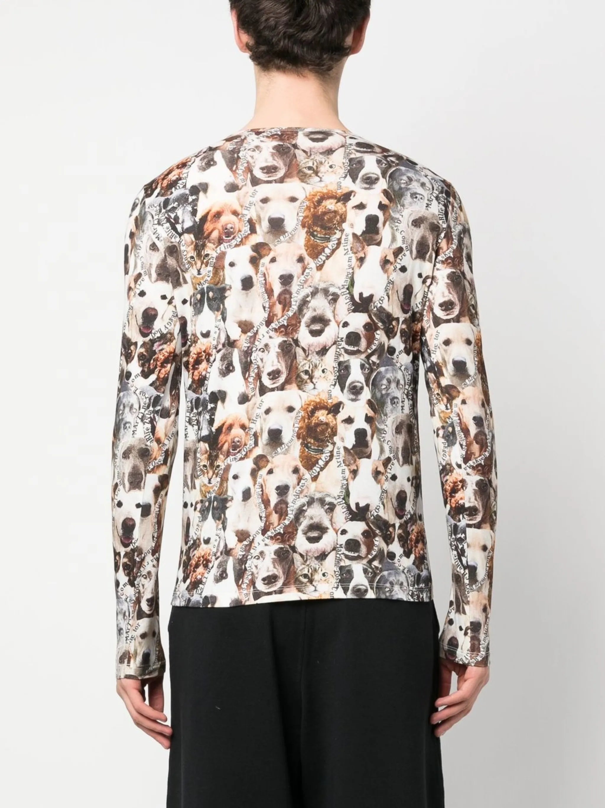 animal-print long-sleeve T-shirt