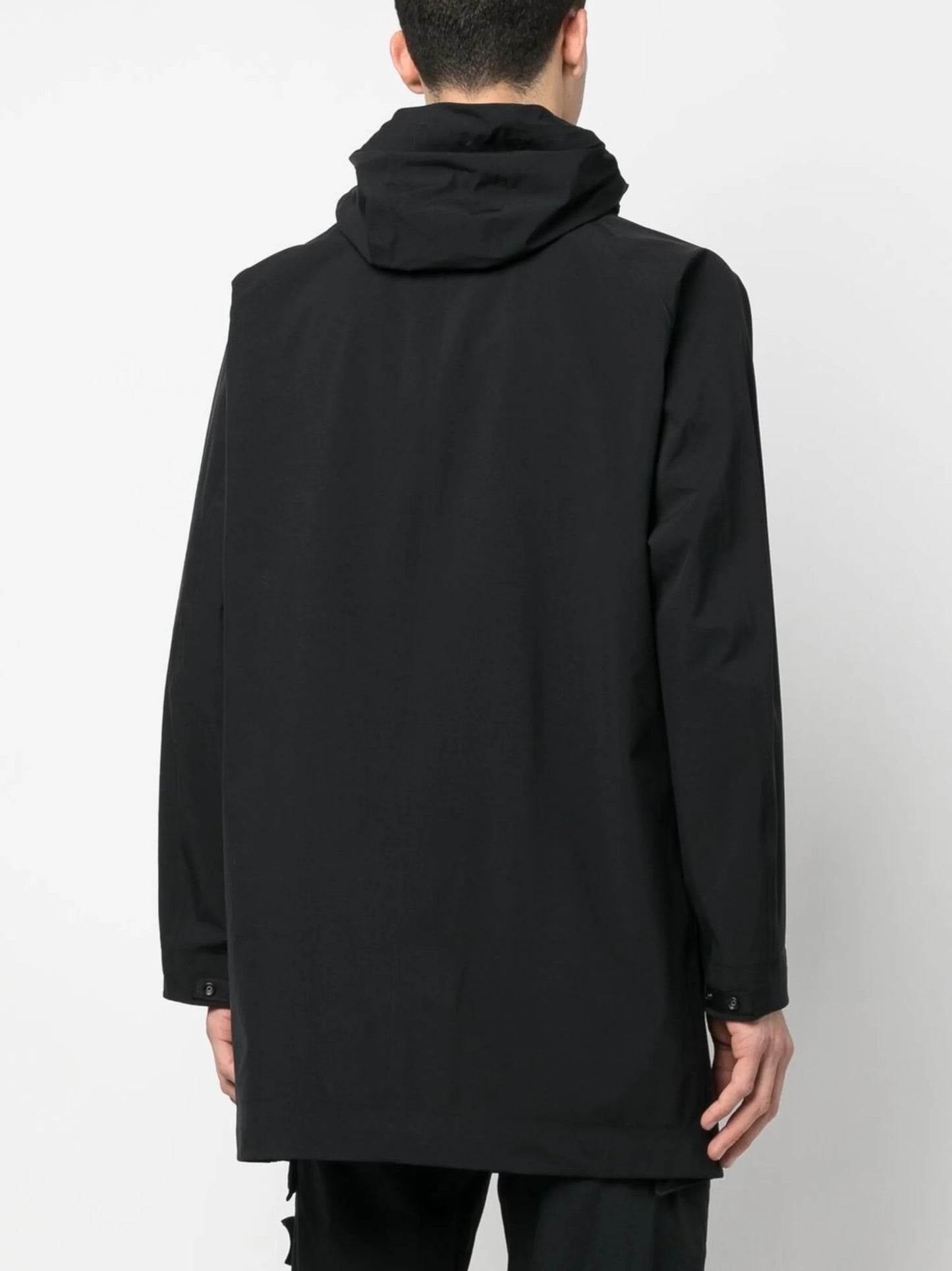 logo-embroidered hooded jacket