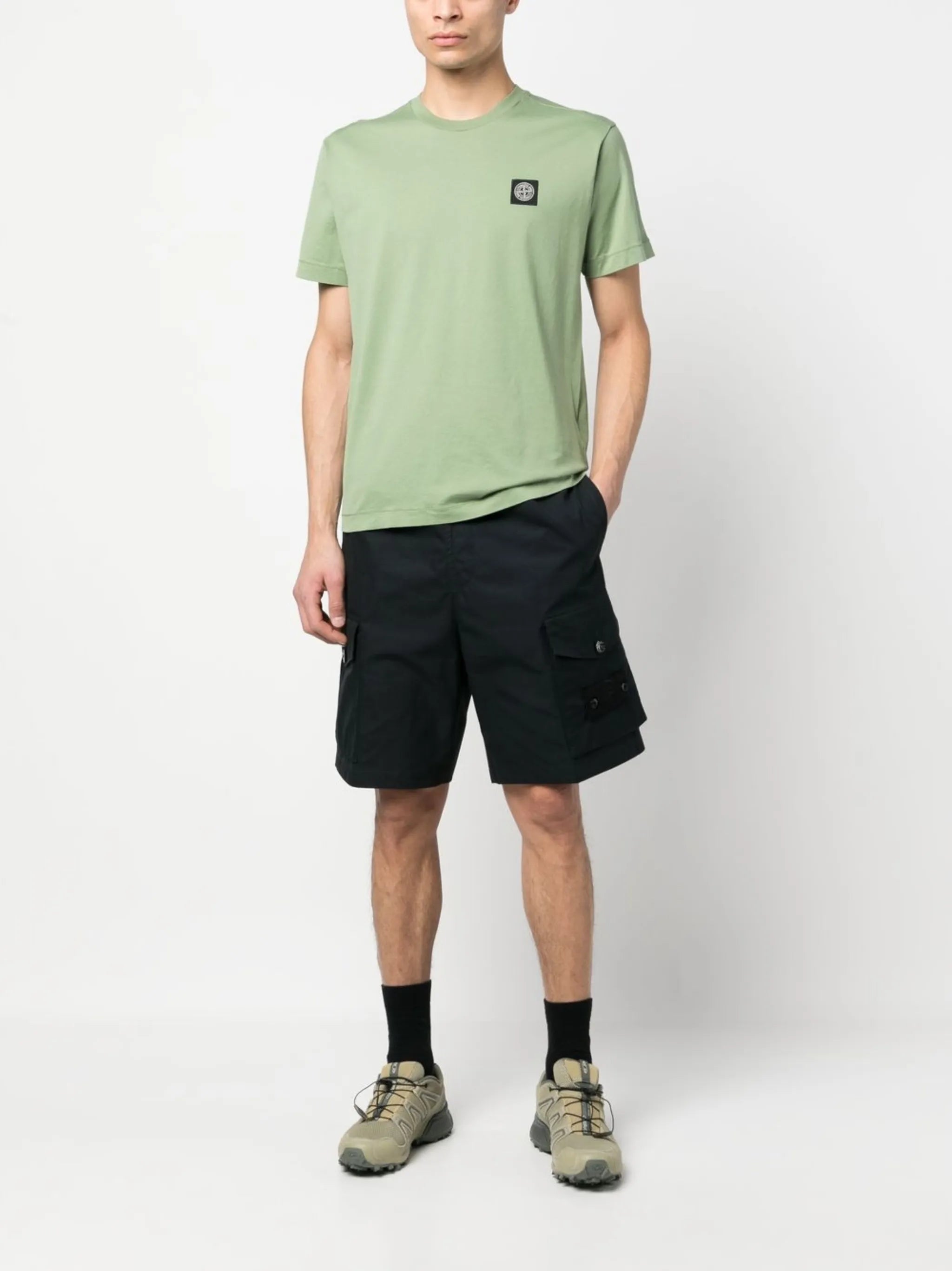 knee-length cargo shorts