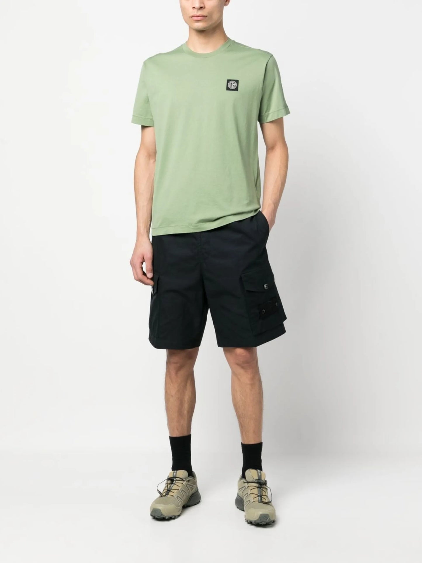 knee-length cargo shorts