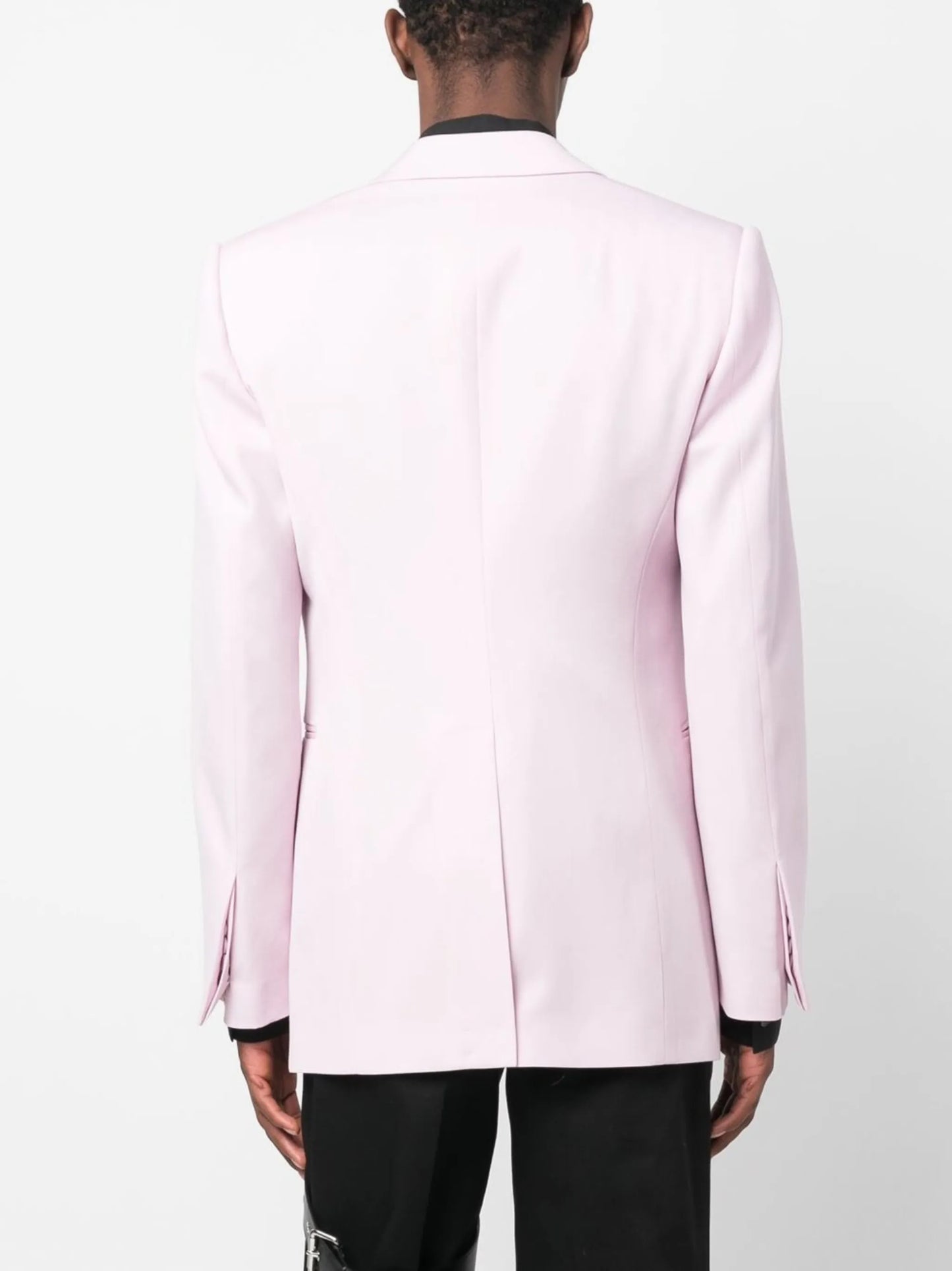 off-centre fastening wool blazer