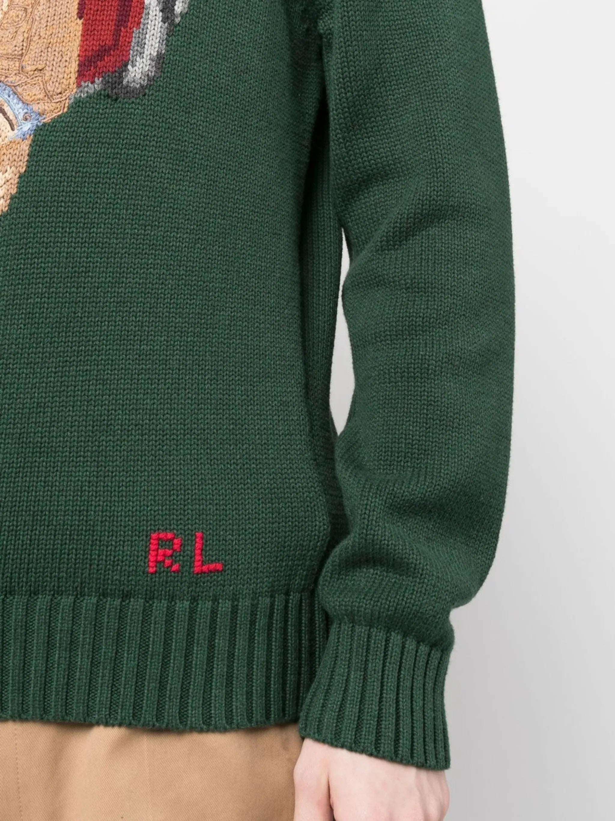 Polo Bear intarsia-knit jumper