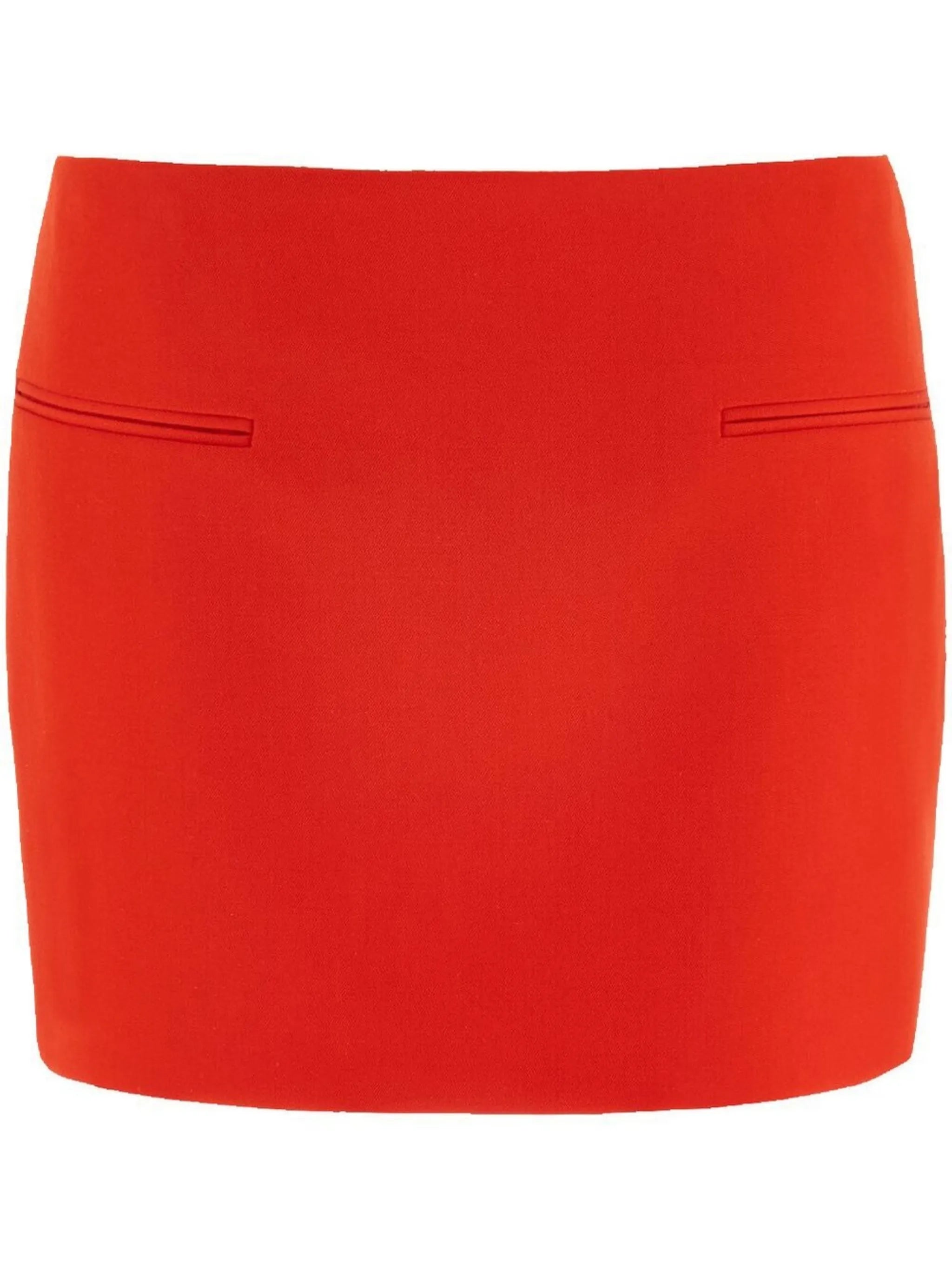front welt-pocket mini skirt