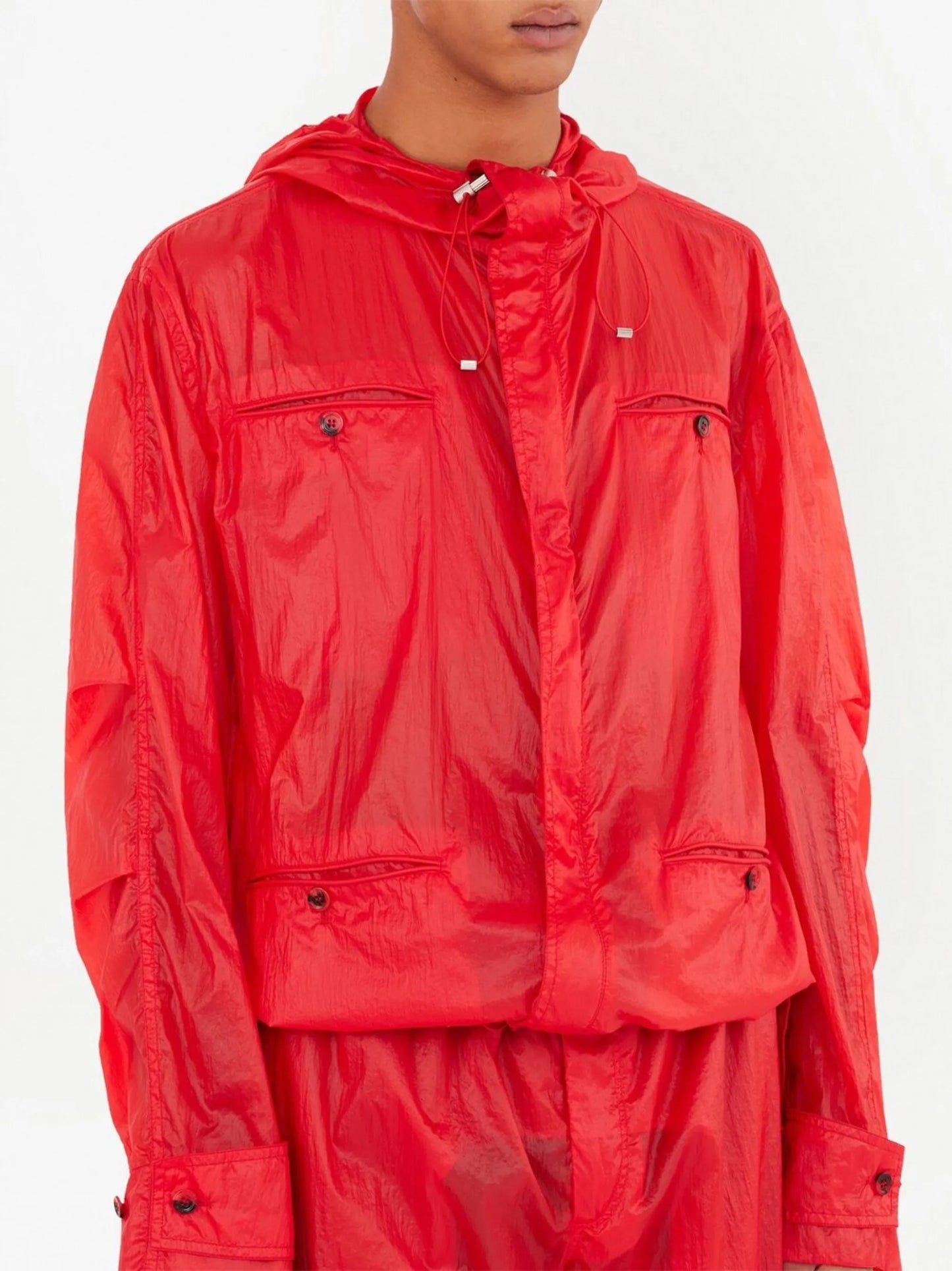 four-pocket hooded jacket