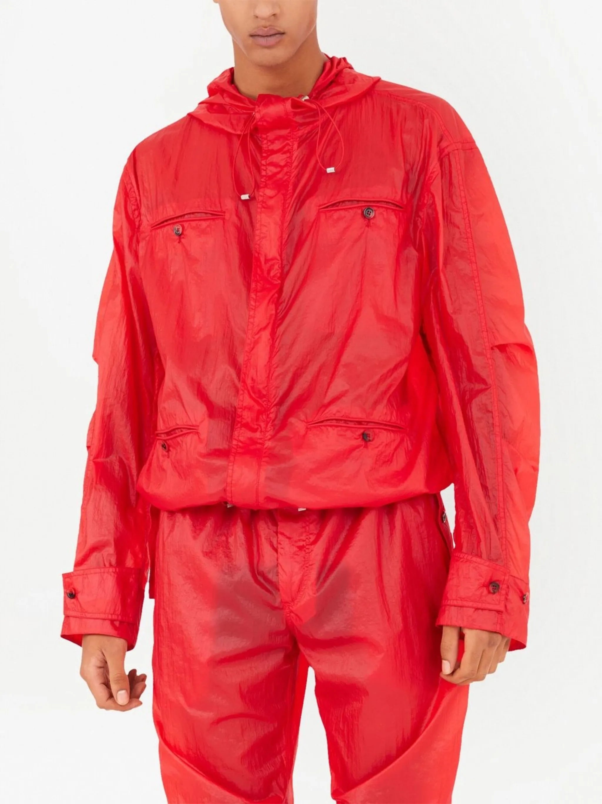 four-pocket hooded jacket